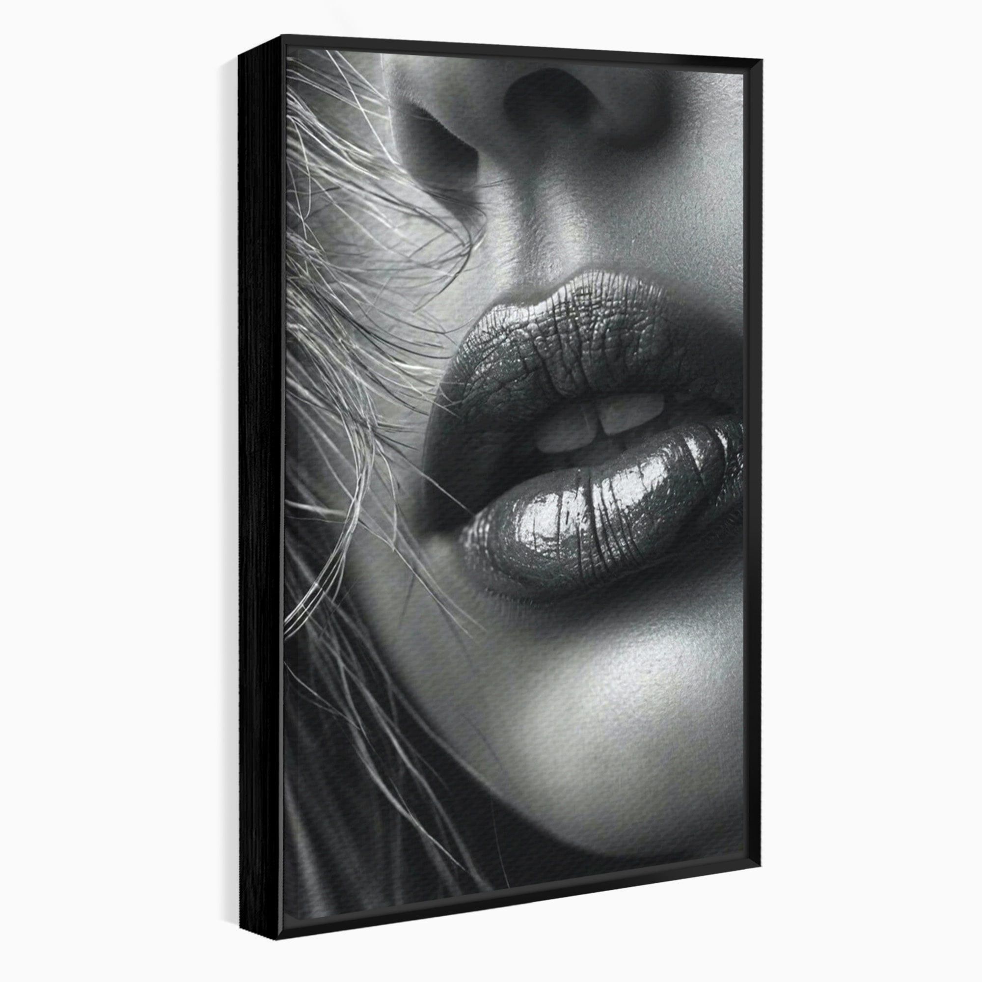 Tablou Canvas Premium LuxCanva® PI1039, Detaliu Buze Seducatoare, Portret, Buze, Detaliu, Arta, Dormitor, Culori Vibrante