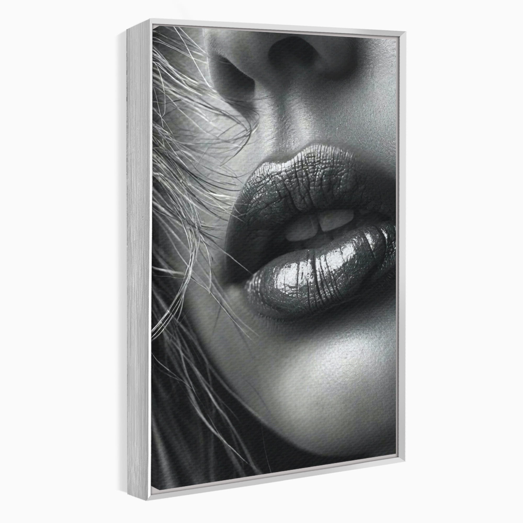 Tablou Canvas Premium LuxCanva® PI1039, Detaliu Buze Seducatoare, Portret, Buze, Detaliu, Arta, Dormitor, Culori Vibrante