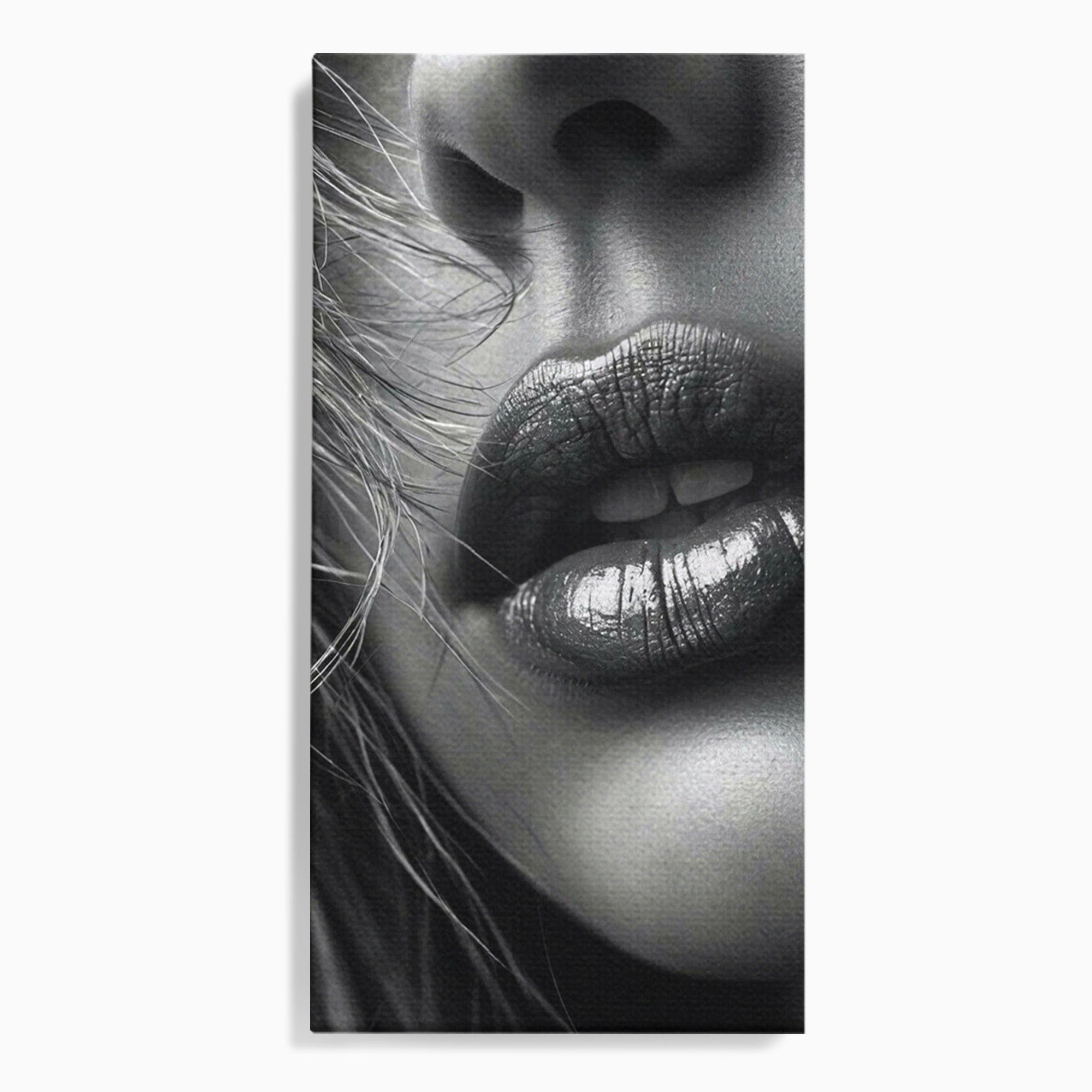 Tablou Canvas Premium LuxCanva® PI1039, Detaliu Buze Seducatoare, Portret, Buze, Detaliu, Arta, Dormitor, Culori Vibrante