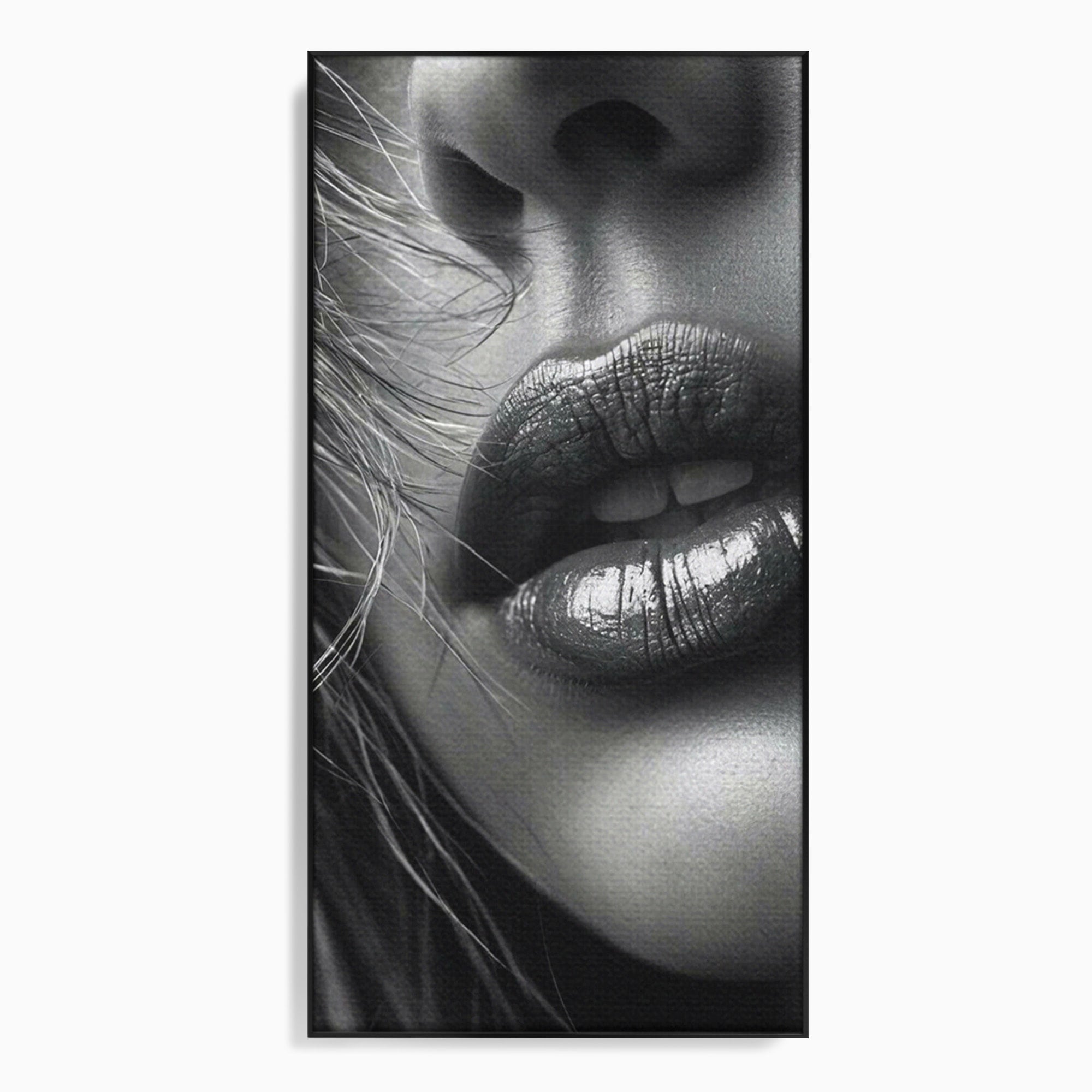 Tablou Canvas Premium LuxCanva® PI1039, Detaliu Buze Seducatoare, Portret, Buze, Detaliu, Arta, Dormitor, Culori Vibrante