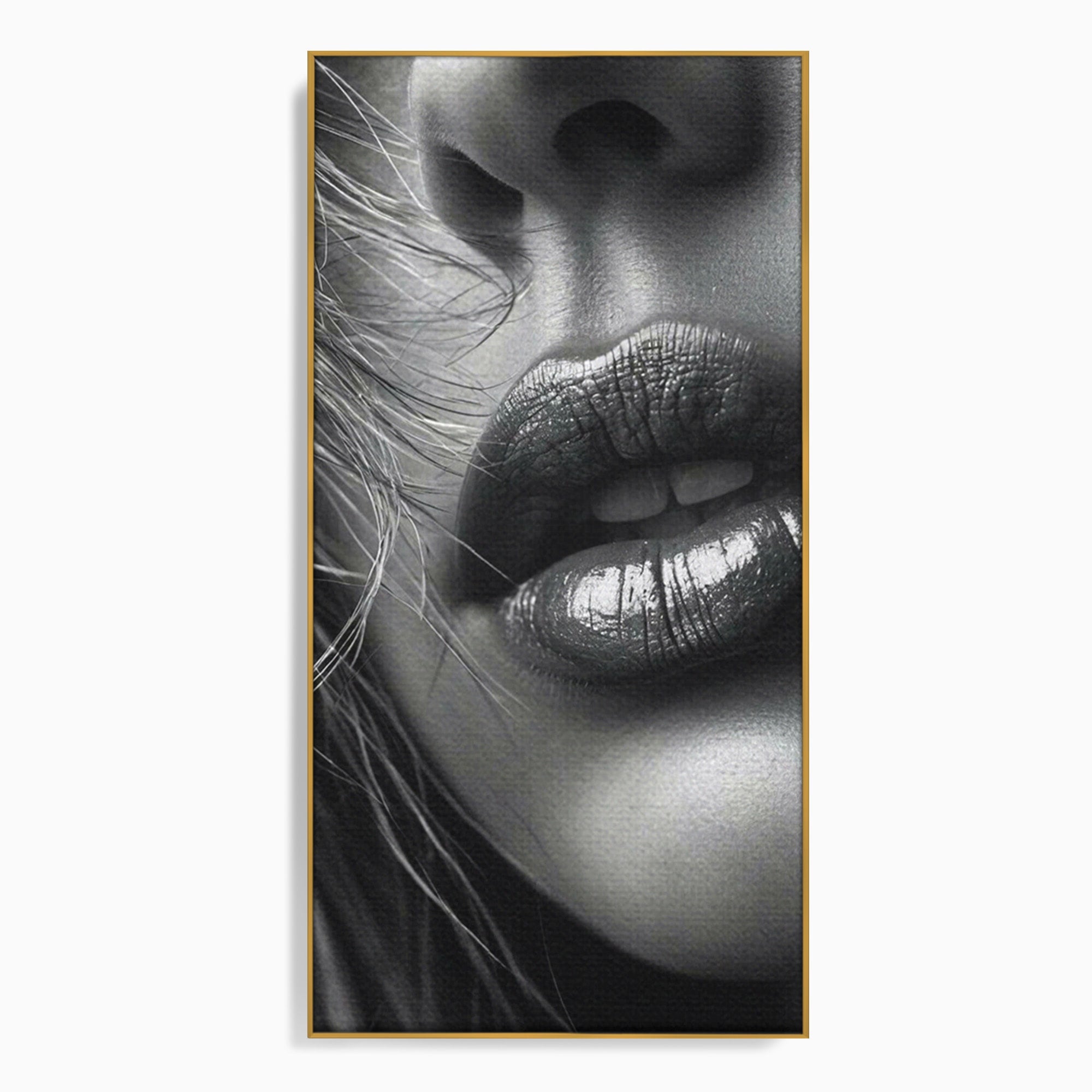 Tablou Canvas Premium LuxCanva® PI1039, Detaliu Buze Seducatoare, Portret, Buze, Detaliu, Arta, Dormitor, Culori Vibrante