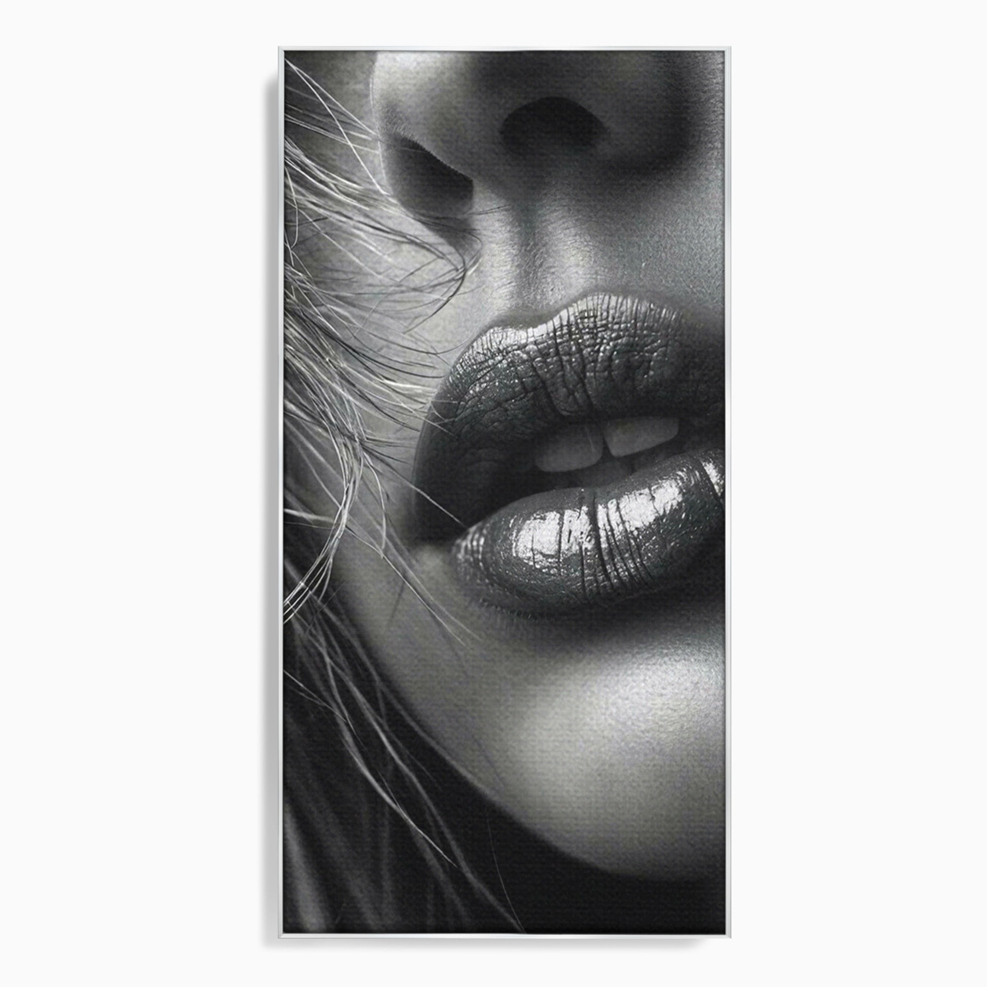 Tablou Canvas Premium LuxCanva® PI1039, Detaliu Buze Seducatoare, Portret, Buze, Detaliu, Arta, Dormitor, Culori Vibrante