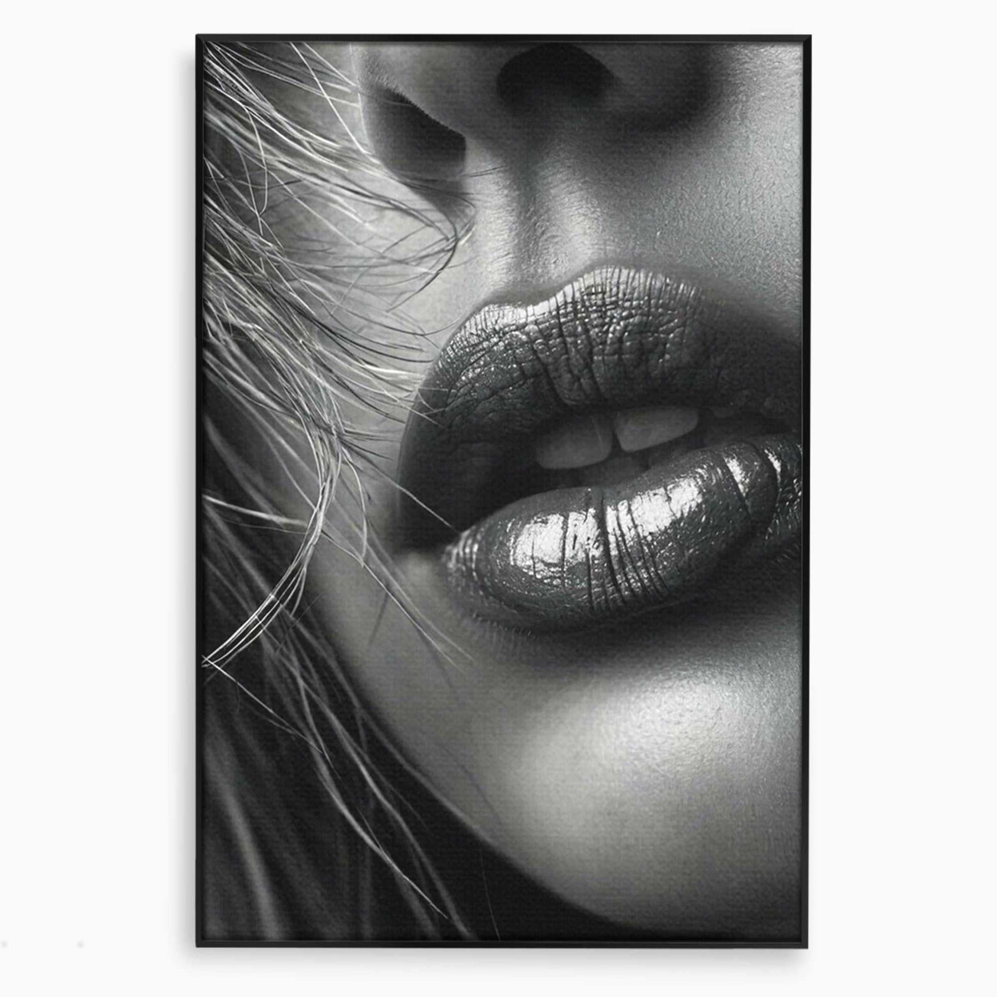 Tablou Canvas Premium LuxCanva® PI1039, Detaliu Buze Seducatoare, Portret, Buze, Detaliu, Arta, Dormitor, Culori Vibrante