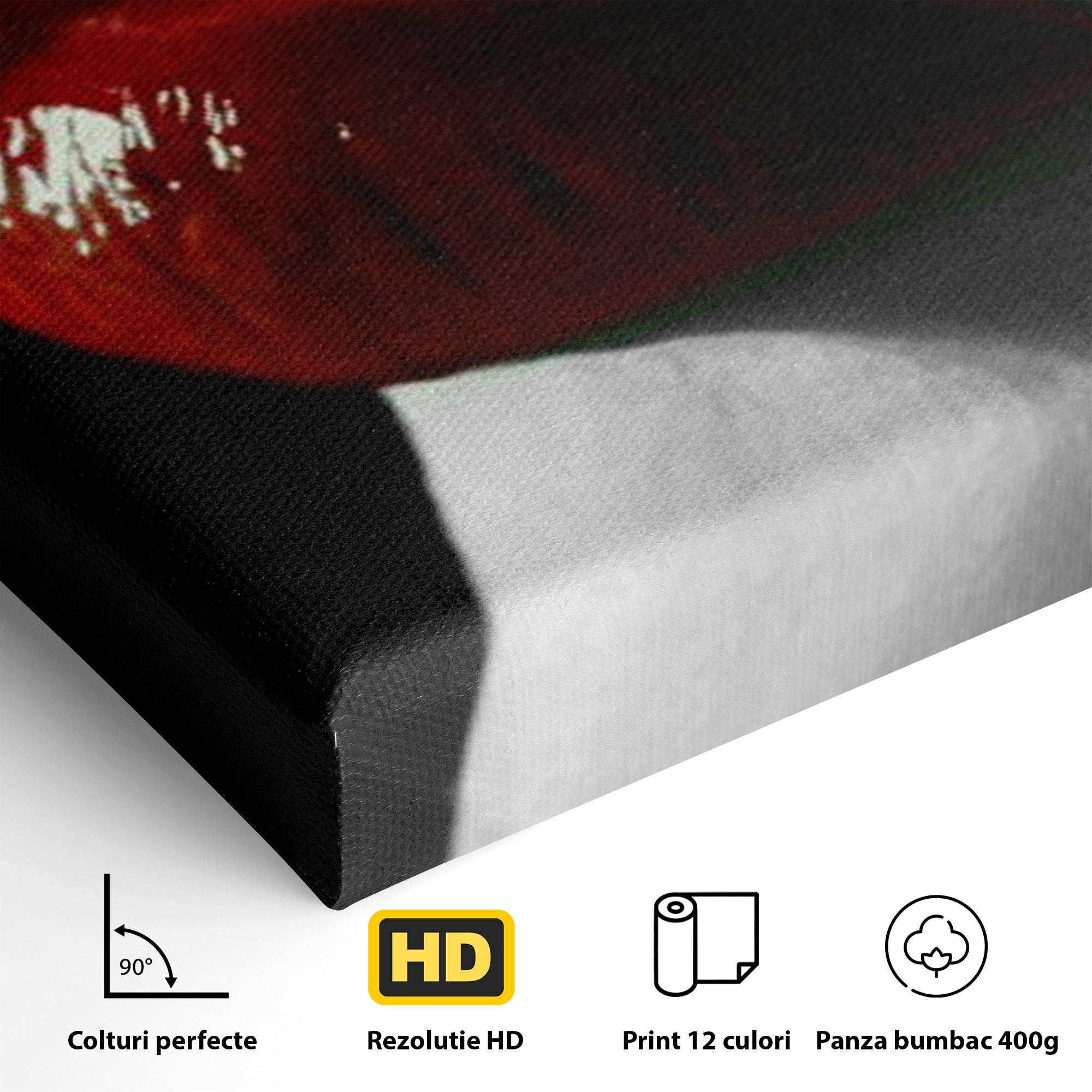 Tablou Canvas Premium LuxCanva® PI1040, Sarutul Rosu, Buze, Arta, Modern, Sensualitate, Dormitor, Culori Vibrante