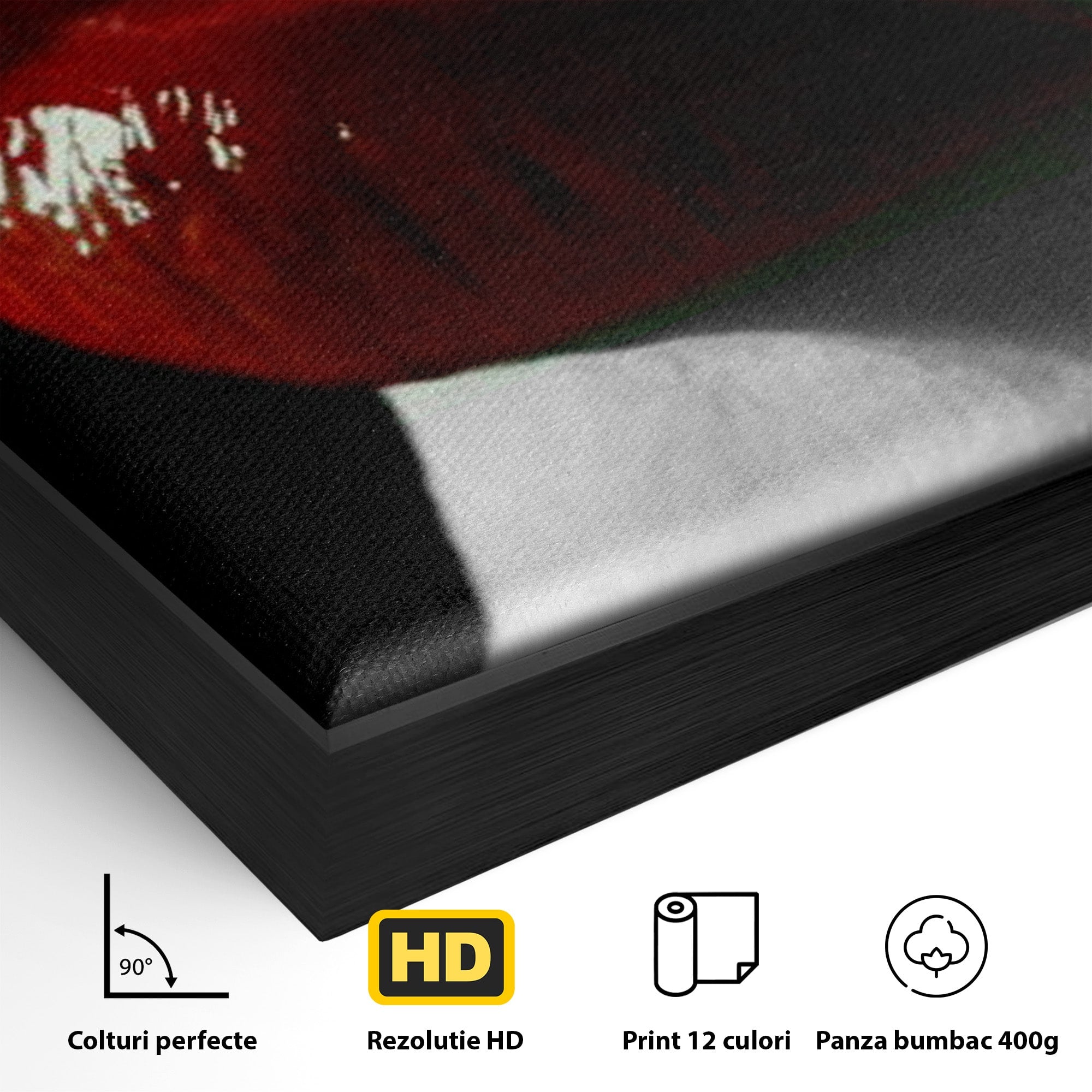 Tablou Canvas Premium LuxCanva® PI1040, Sarutul Rosu, Buze, Arta, Modern, Sensualitate, Dormitor, Culori Vibrante
