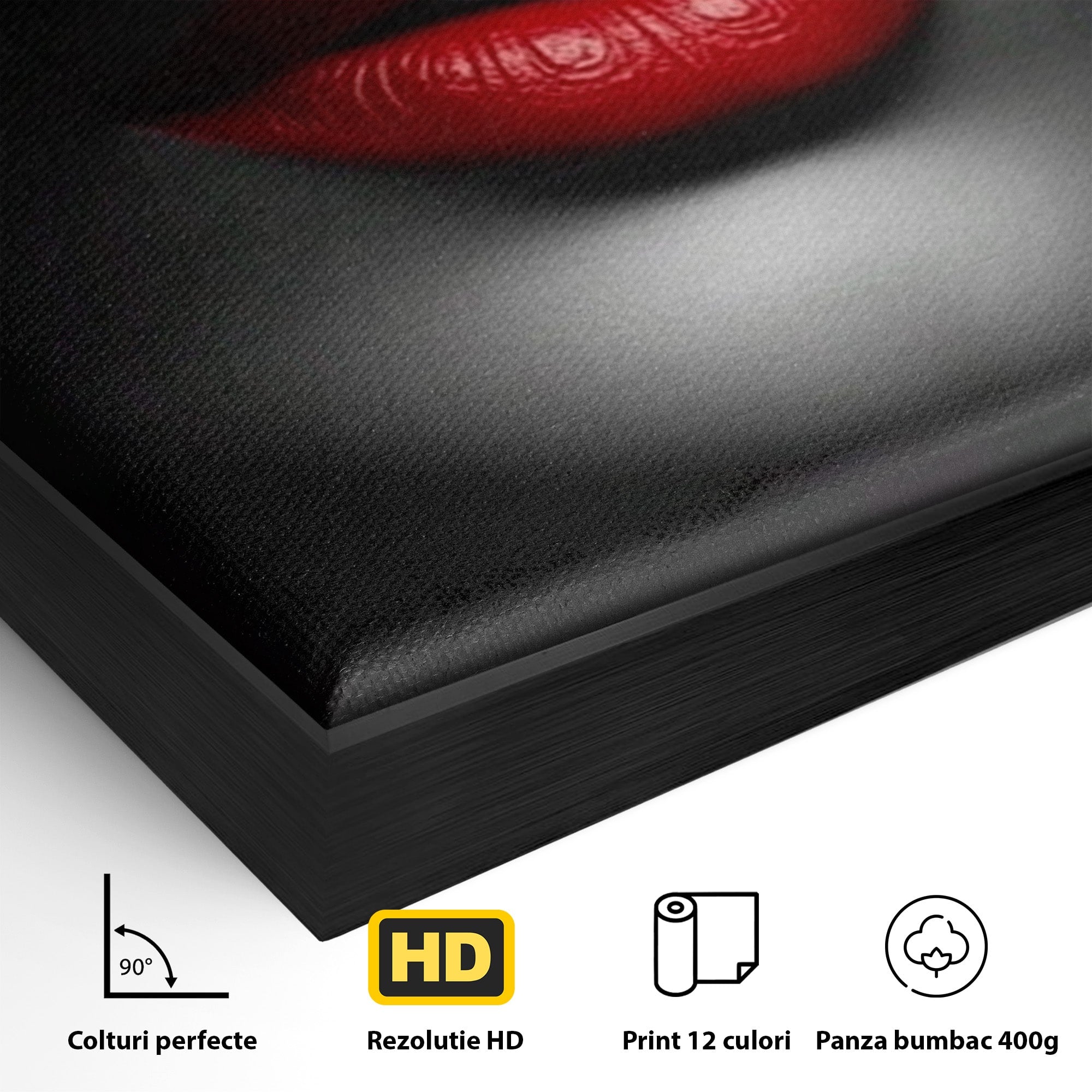 Tablou Canvas Premium LuxCanva® PI1041, Seductie In Umbra, Portret, Mister, Eleganta, Moda, Dormitor, Culori Vibrante