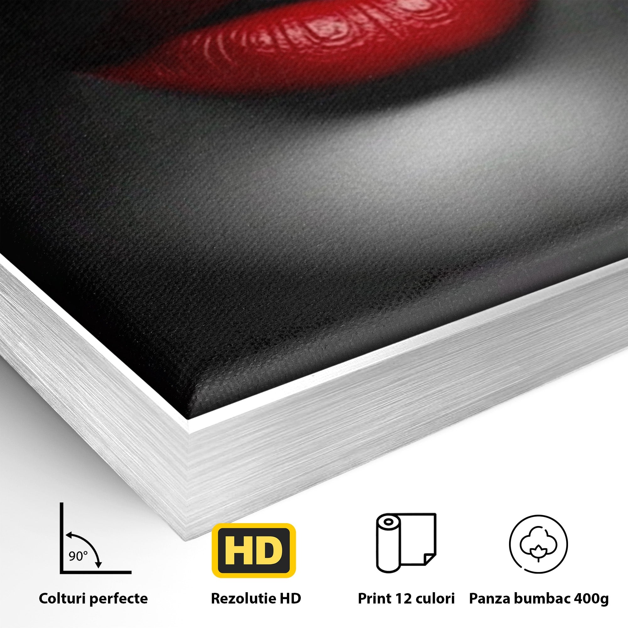Tablou Canvas Premium LuxCanva® PI1041, Seductie In Umbra, Portret, Mister, Eleganta, Moda, Dormitor, Culori Vibrante