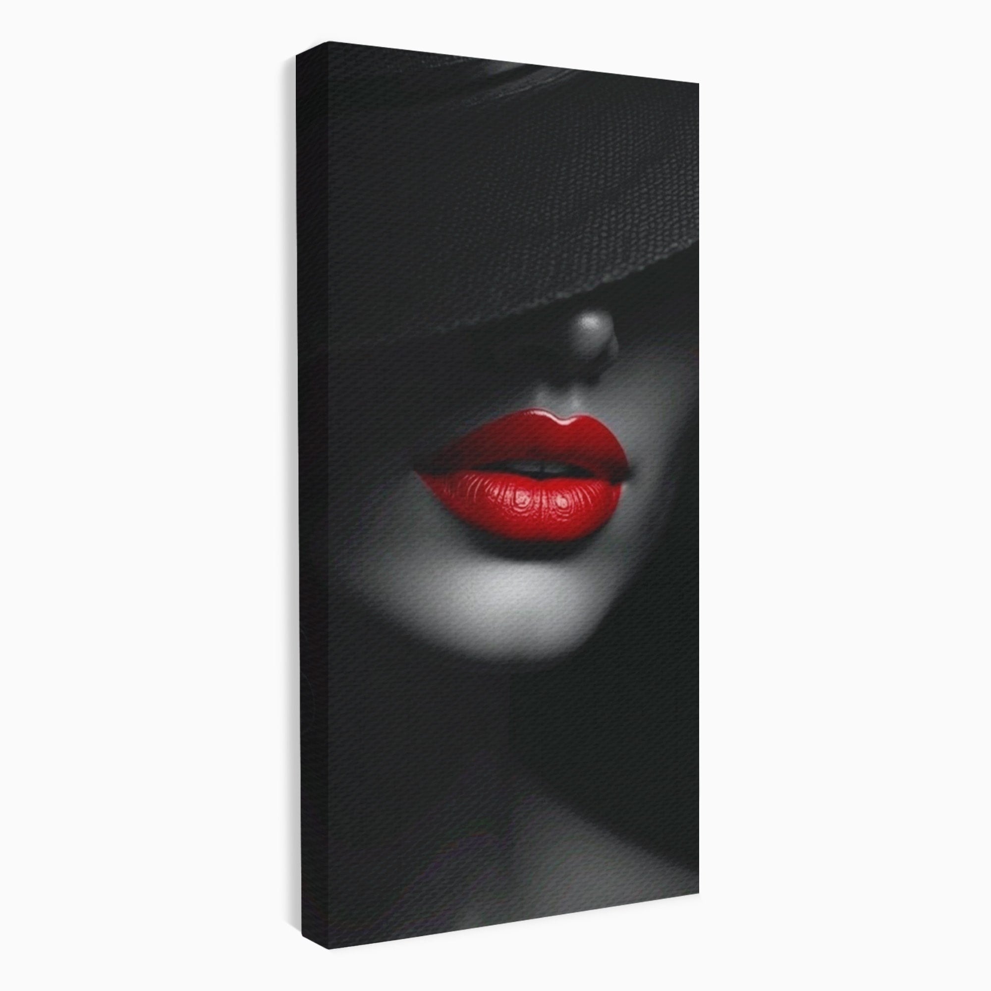 Tablou Canvas Premium LuxCanva® PI1041, Seductie In Umbra, Portret, Mister, Eleganta, Moda, Dormitor, Culori Vibrante