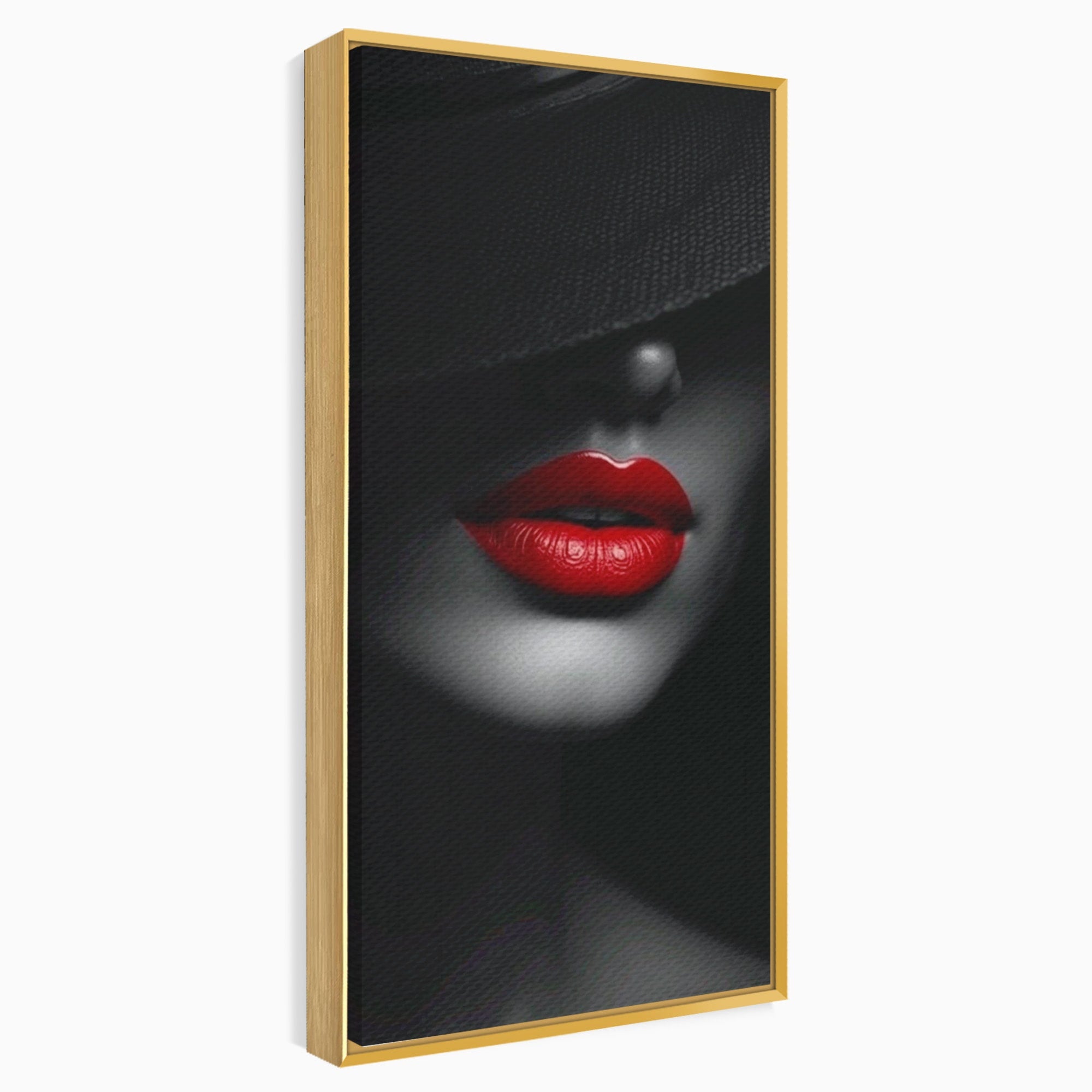 Tablou Canvas Premium LuxCanva® PI1041, Seductie In Umbra, Portret, Mister, Eleganta, Moda, Dormitor, Culori Vibrante