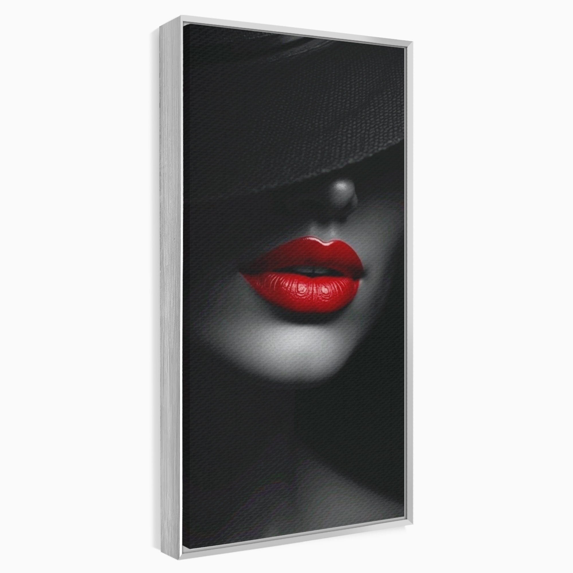 Tablou Canvas Premium LuxCanva® PI1041, Seductie In Umbra, Portret, Mister, Eleganta, Moda, Dormitor, Culori Vibrante
