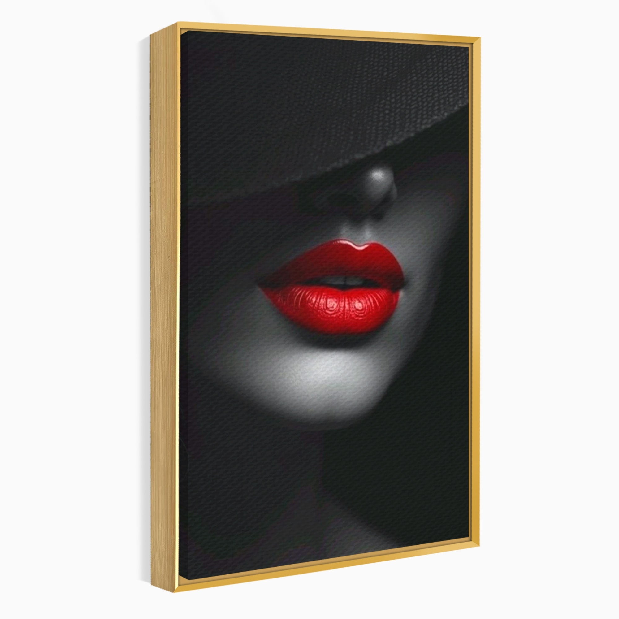 Tablou Canvas Premium LuxCanva® PI1041, Seductie In Umbra, Portret, Mister, Eleganta, Moda, Dormitor, Culori Vibrante