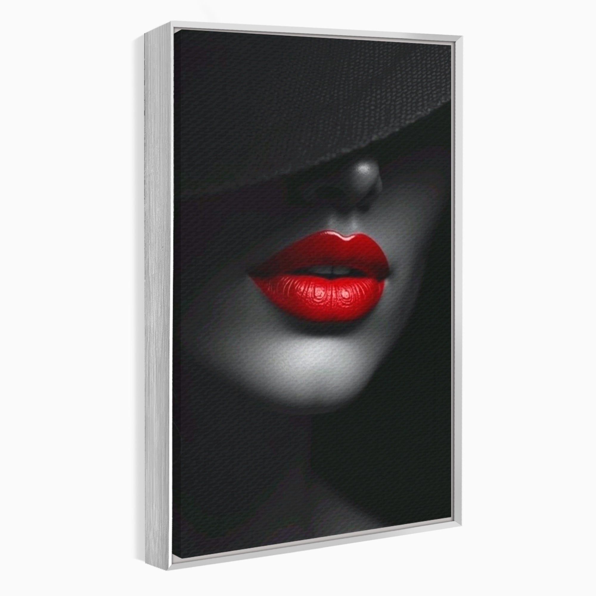 Tablou Canvas Premium LuxCanva® PI1041, Seductie In Umbra, Portret, Mister, Eleganta, Moda, Dormitor, Culori Vibrante