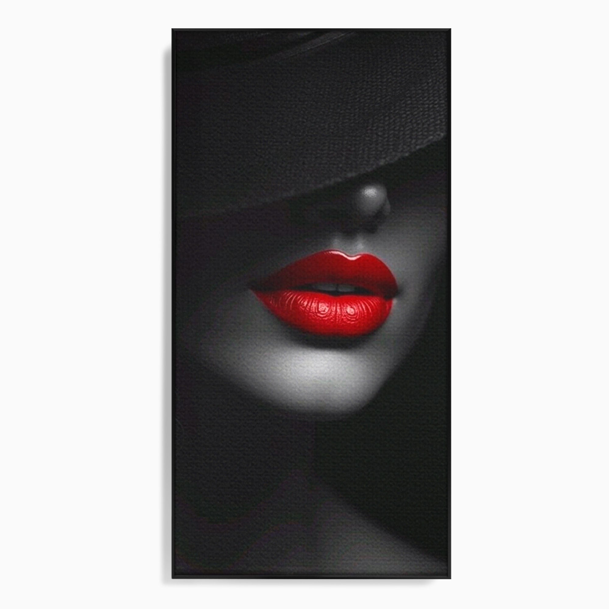 Tablou Canvas Premium LuxCanva® PI1041, Seductie In Umbra, Portret, Mister, Eleganta, Moda, Dormitor, Culori Vibrante