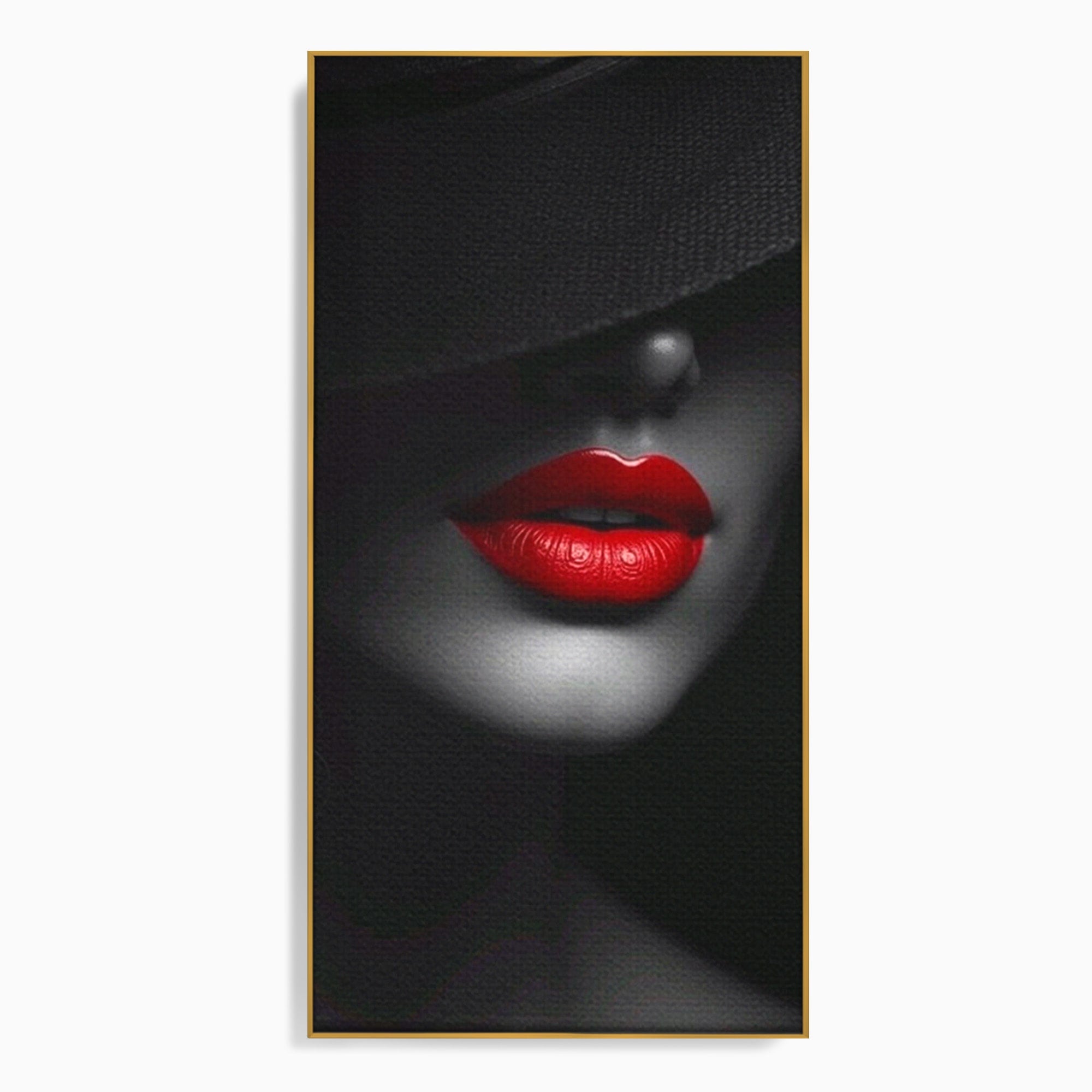 Tablou Canvas Premium LuxCanva® PI1041, Seductie In Umbra, Portret, Mister, Eleganta, Moda, Dormitor, Culori Vibrante