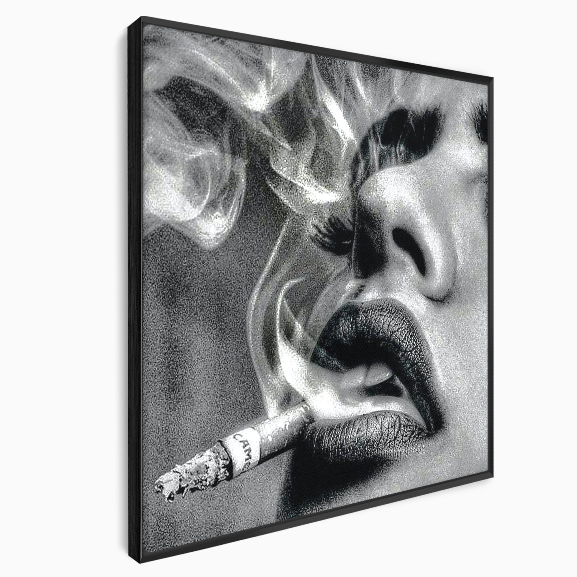 Tablou Canvas Premium LuxCanva® PI1042, Fumatoare Misterioasa, Fumatoare, Portret, Fum, Arta Abstracta, Living, Dormitor, Culori Vibrante