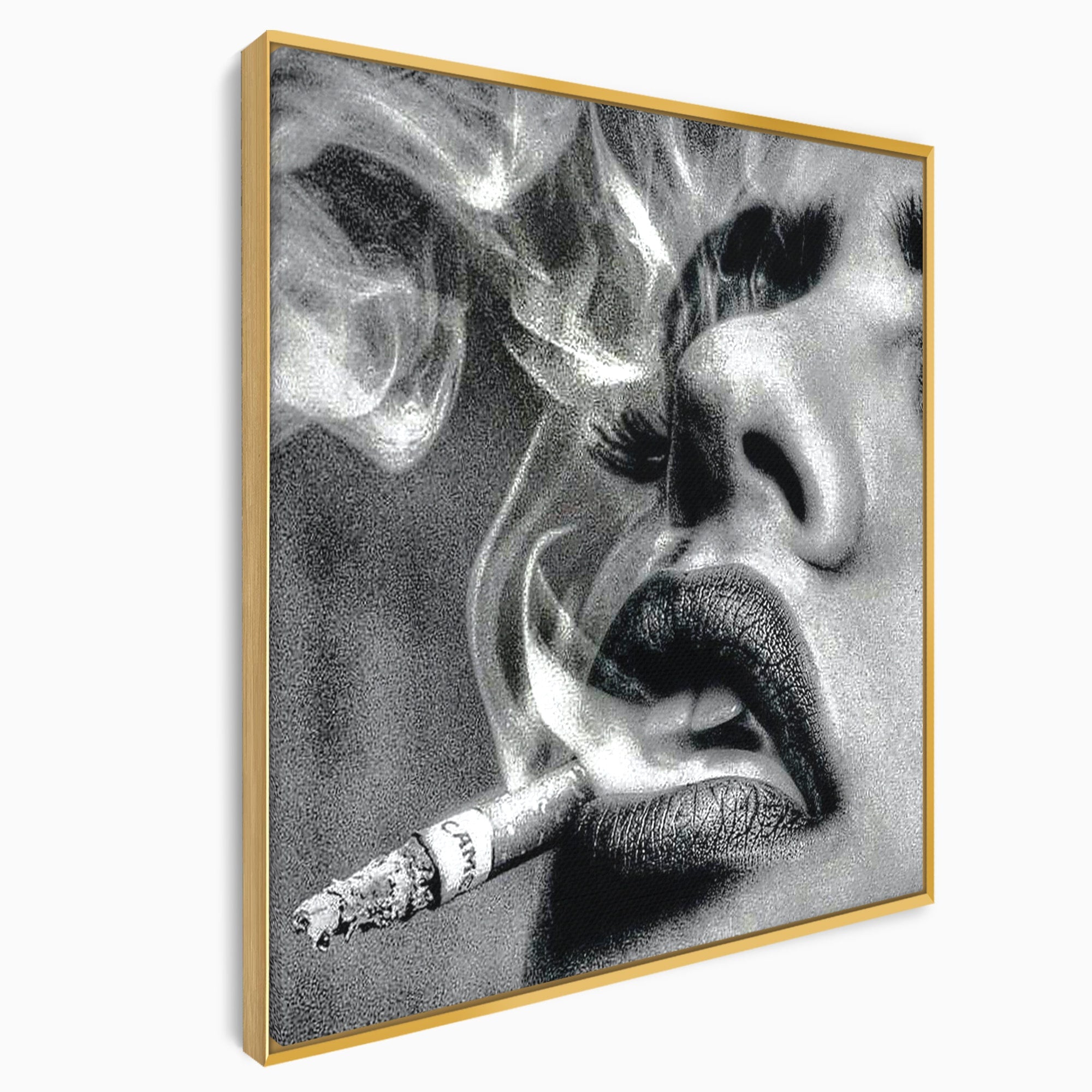 Tablou Canvas Premium LuxCanva® PI1042, Fumatoare Misterioasa, Fumatoare, Portret, Fum, Arta Abstracta, Living, Dormitor, Culori Vibrante
