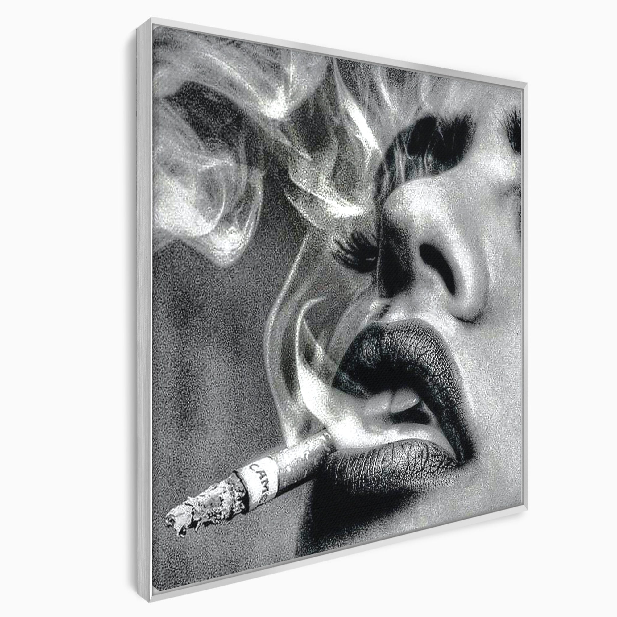 Tablou Canvas Premium LuxCanva® PI1042, Fumatoare Misterioasa, Fumatoare, Portret, Fum, Arta Abstracta, Living, Dormitor, Culori Vibrante