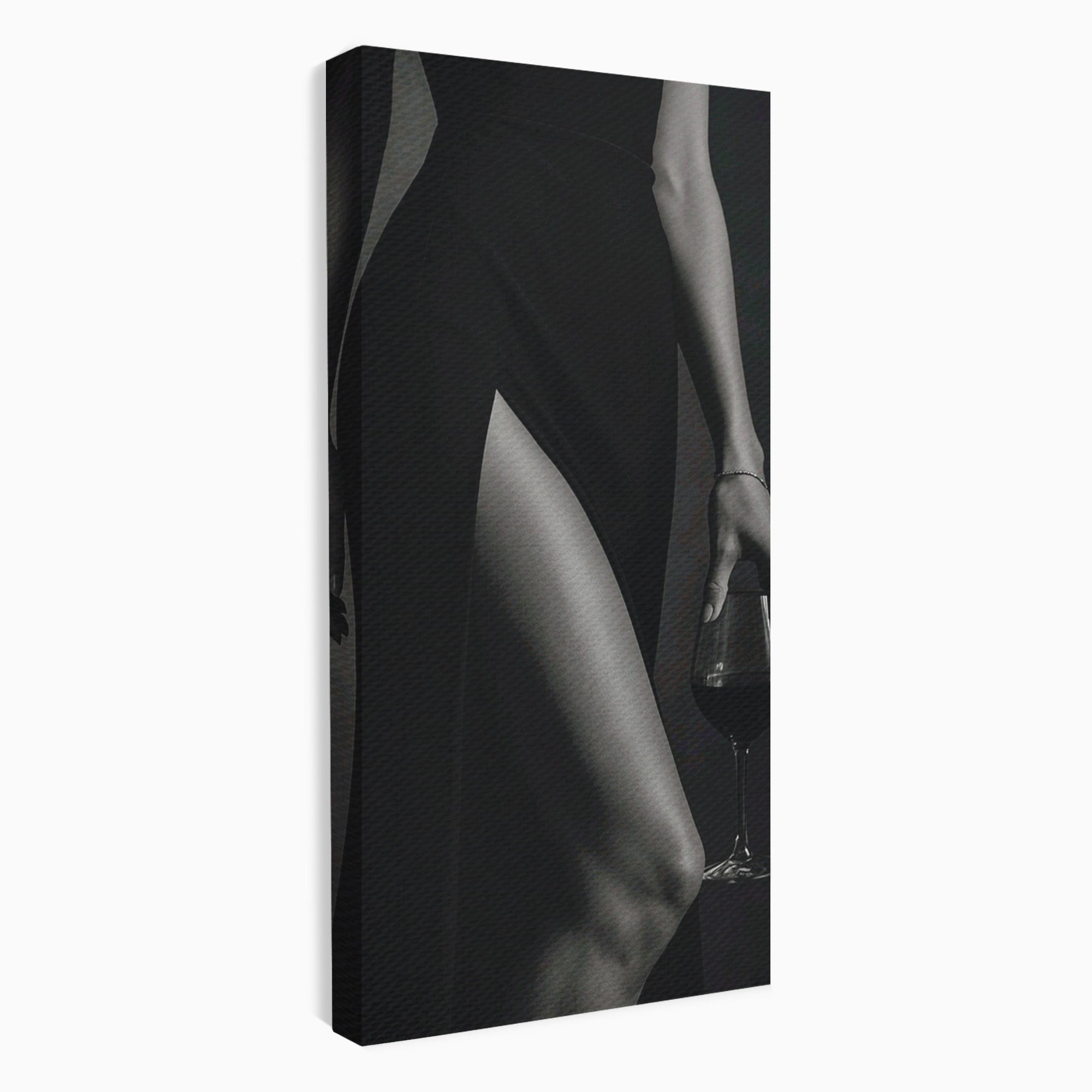 Tablou Canvas Premium LuxCanva® PI1044, Eleganta In Negru, Eleganta, Rochie, Femeie, Stil, Living, Dormitor, Culori Vibrante