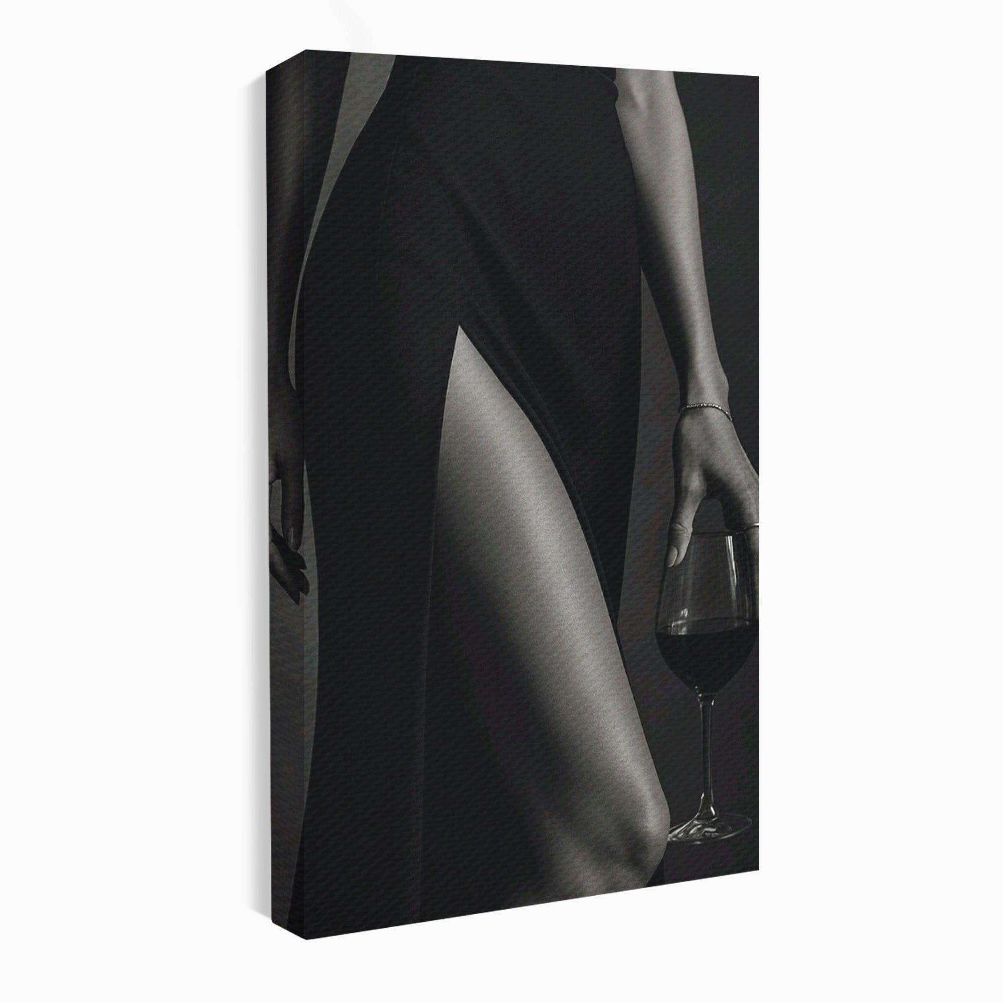 Tablou Canvas Premium LuxCanva® PI1044, Eleganta In Negru, Eleganta, Rochie, Femeie, Stil, Living, Dormitor, Culori Vibrante