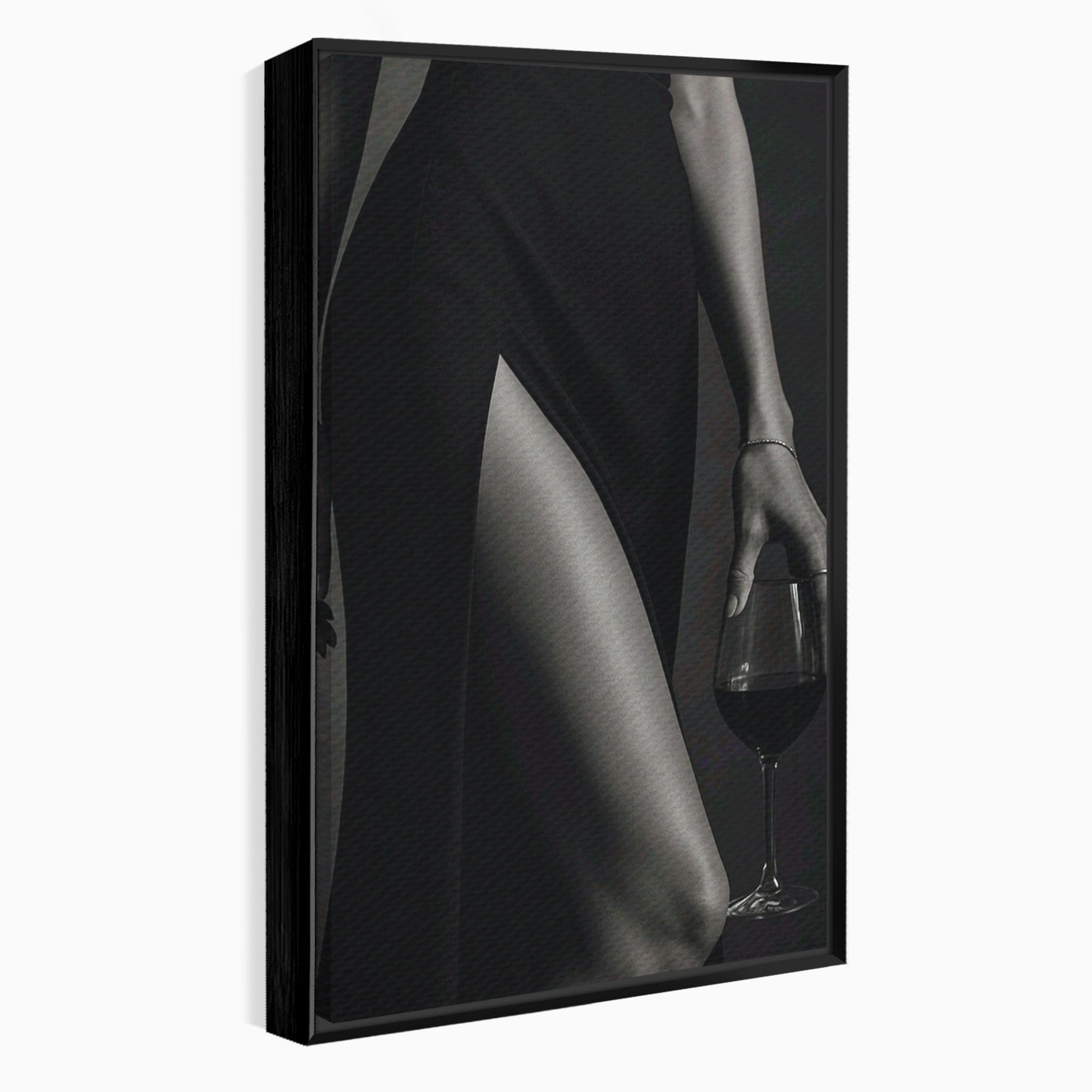 Tablou Canvas Premium LuxCanva® PI1044, Eleganta In Negru, Eleganta, Rochie, Femeie, Stil, Living, Dormitor, Culori Vibrante