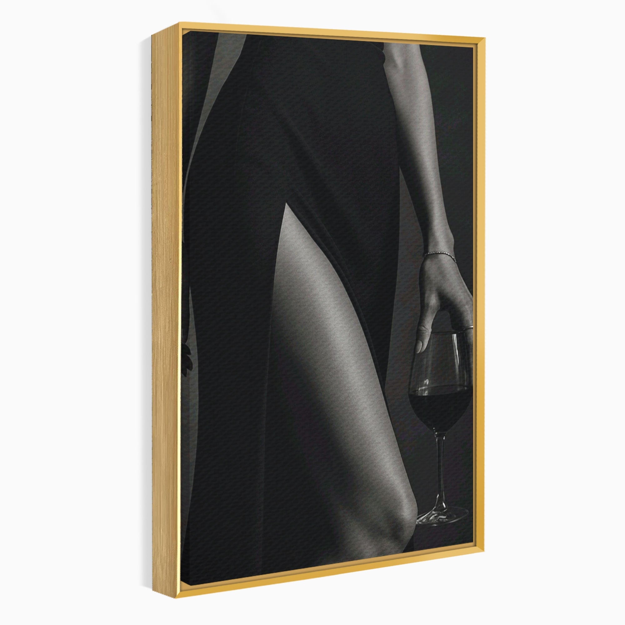 Tablou Canvas Premium LuxCanva® PI1044, Eleganta In Negru, Eleganta, Rochie, Femeie, Stil, Living, Dormitor, Culori Vibrante
