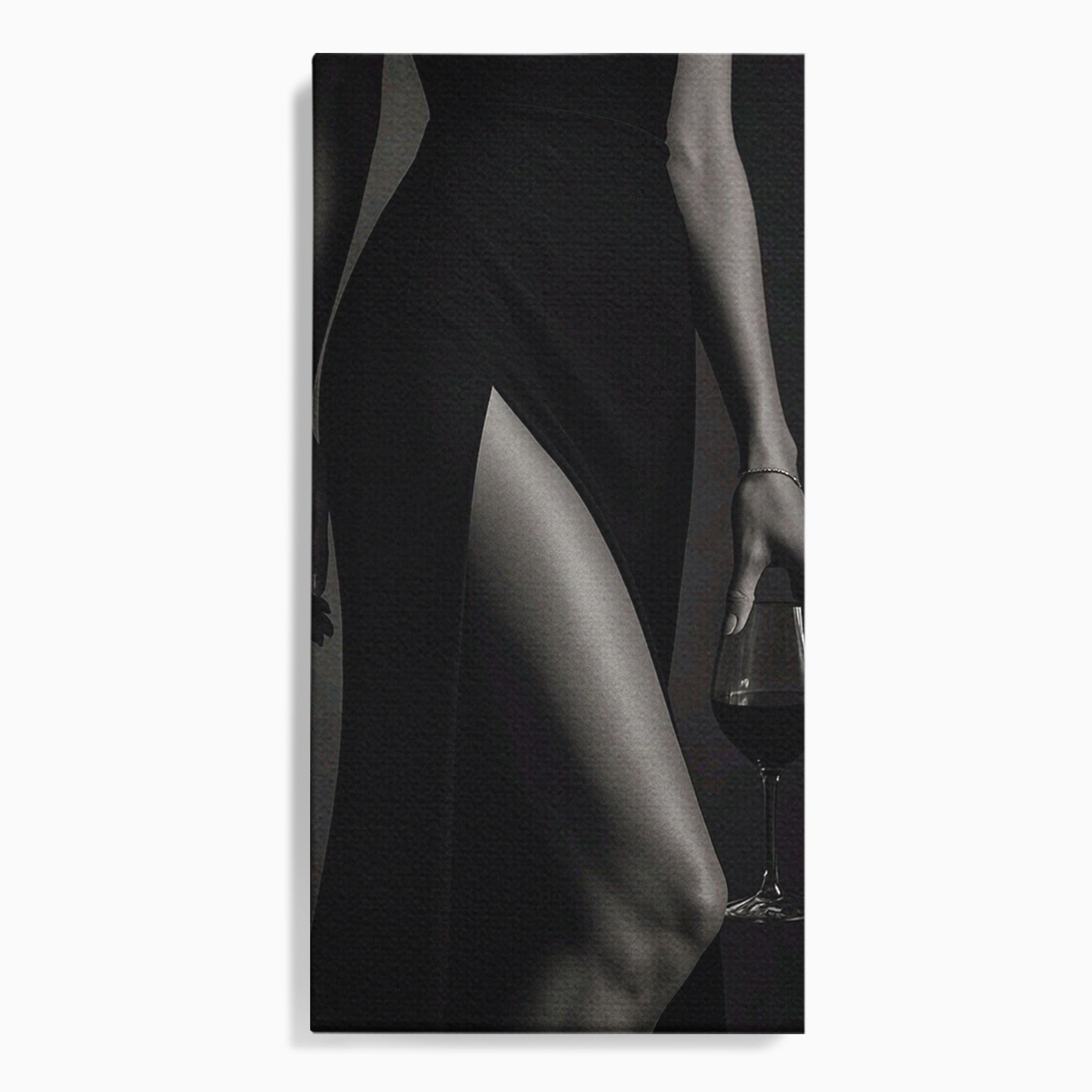 Tablou Canvas Premium LuxCanva® PI1044, Eleganta In Negru, Eleganta, Rochie, Femeie, Stil, Living, Dormitor, Culori Vibrante