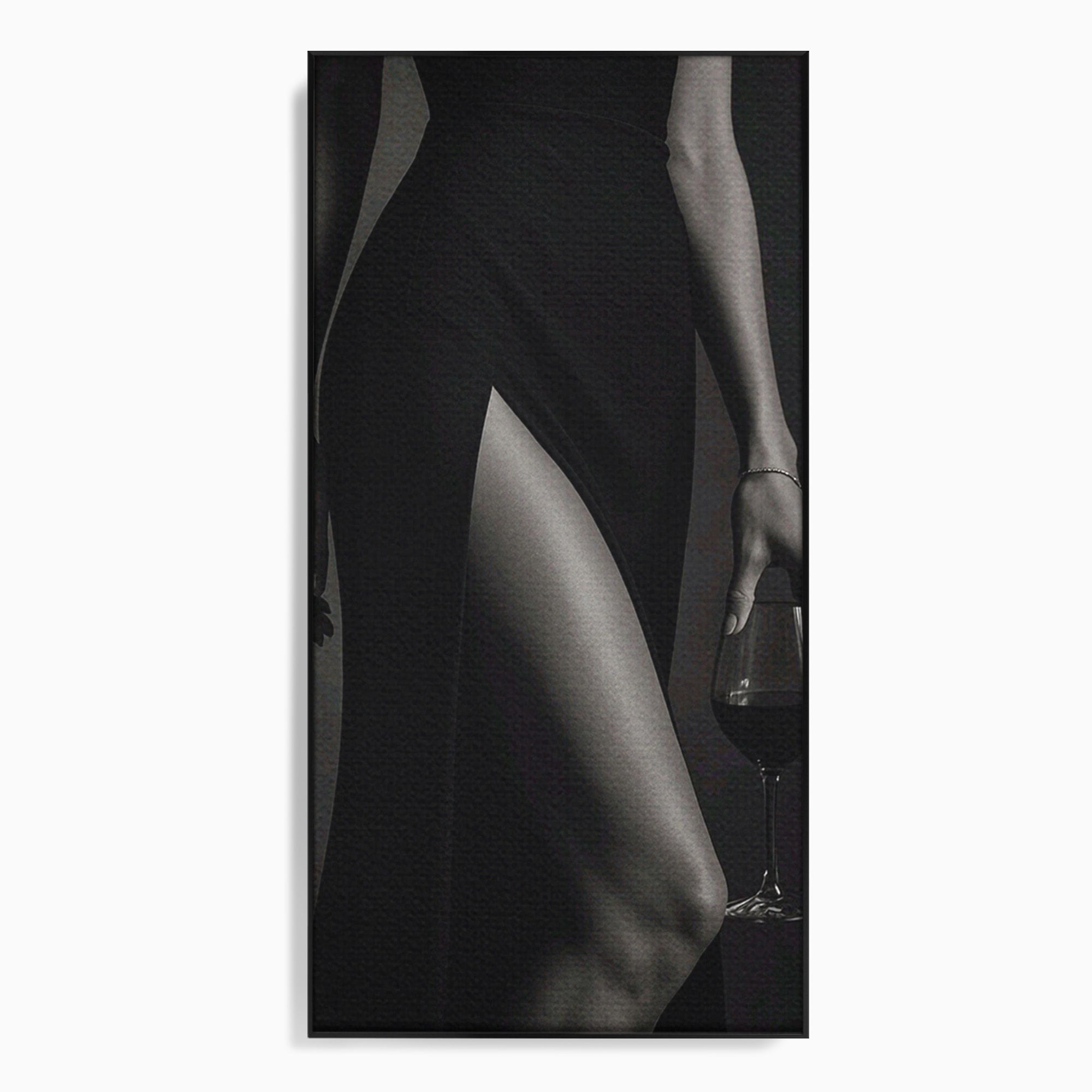 Tablou Canvas Premium LuxCanva® PI1044, Eleganta In Negru, Eleganta, Rochie, Femeie, Stil, Living, Dormitor, Culori Vibrante