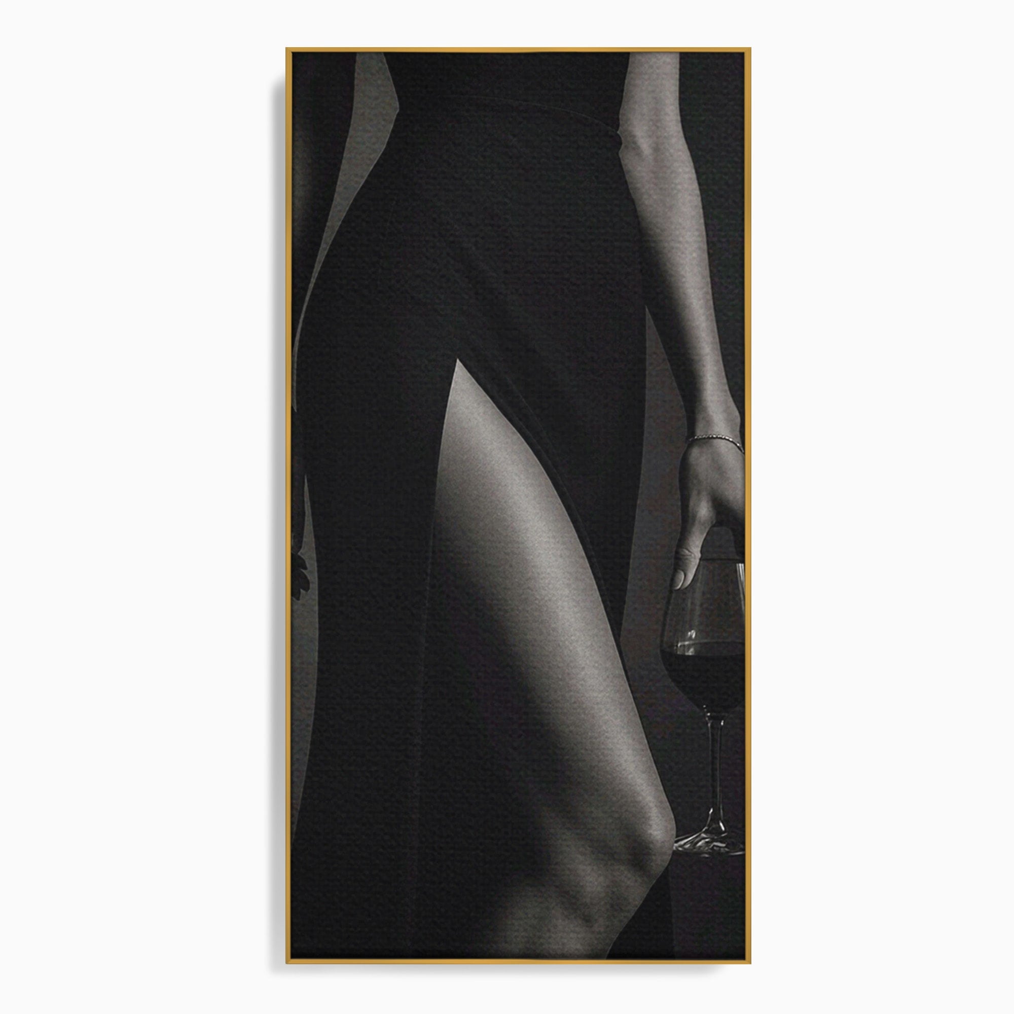 Tablou Canvas Premium LuxCanva® PI1044, Eleganta In Negru, Eleganta, Rochie, Femeie, Stil, Living, Dormitor, Culori Vibrante