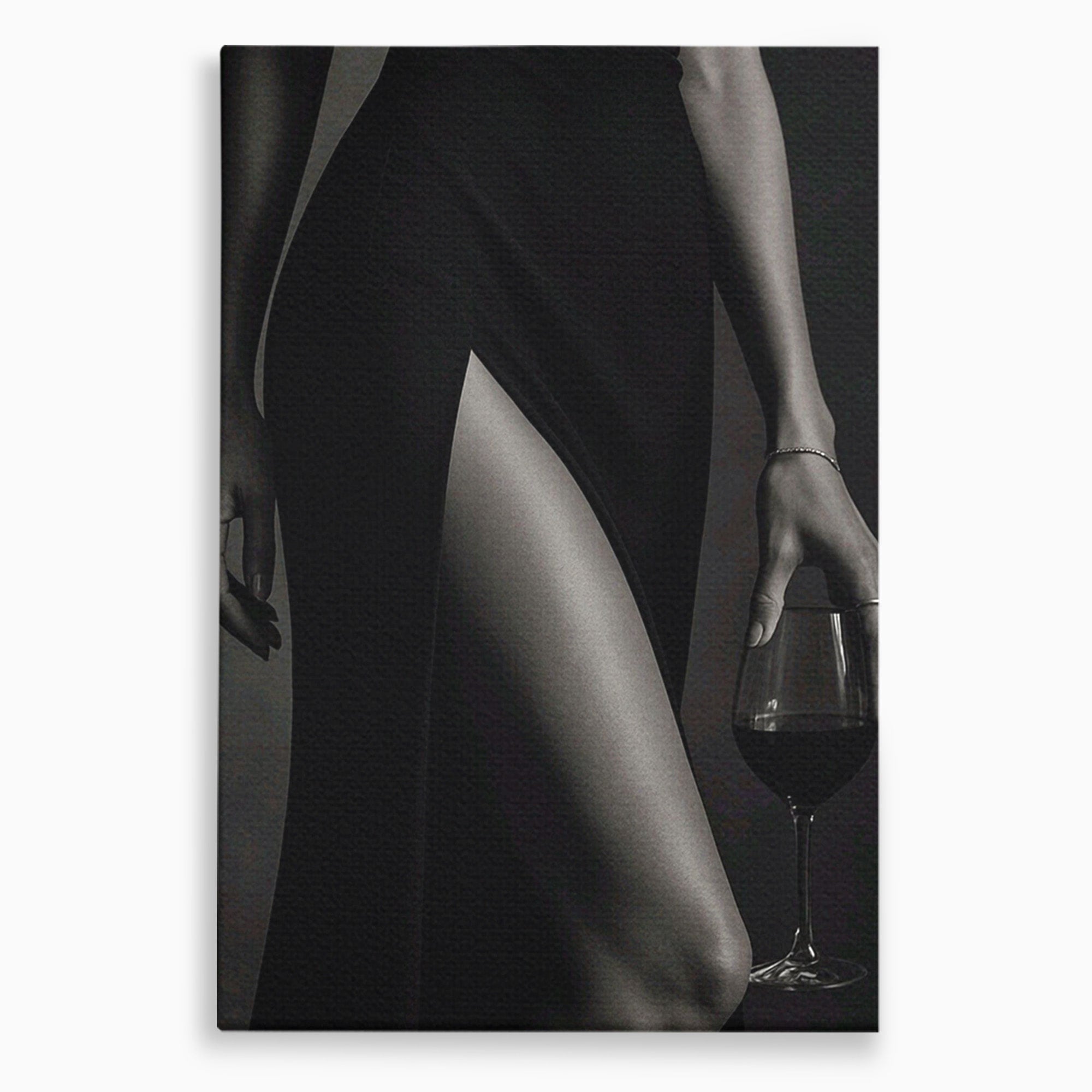 Tablou Canvas Premium LuxCanva® PI1044, Eleganta In Negru, Eleganta, Rochie, Femeie, Stil, Living, Dormitor, Culori Vibrante