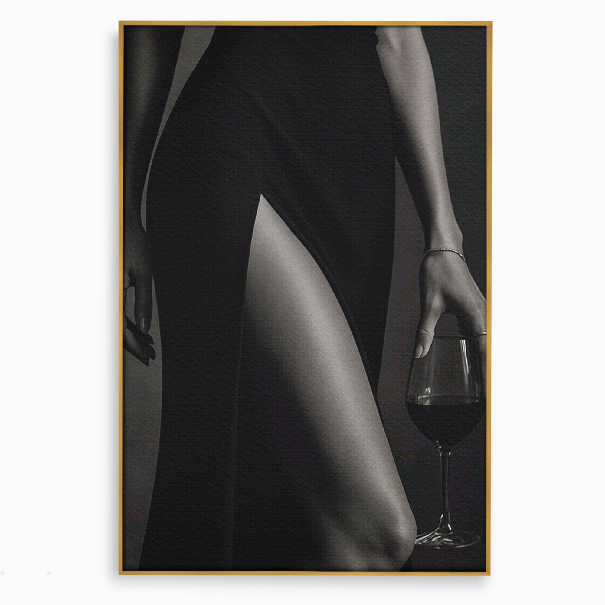 Tablou Canvas Premium LuxCanva® PI1044, Eleganta In Negru, Eleganta, Rochie, Femeie, Stil, Living, Dormitor, Culori Vibrante