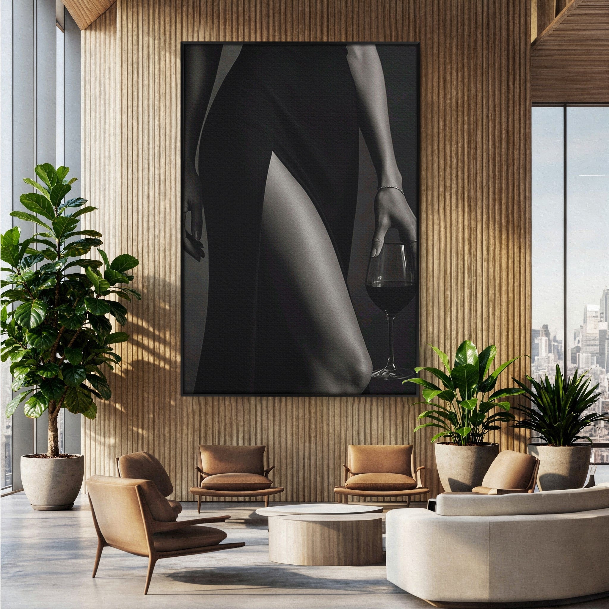 Tablou Canvas Premium LuxCanva® PI1044, Eleganta In Negru, Eleganta, Rochie, Femeie, Stil, Living, Dormitor, Culori Vibrante