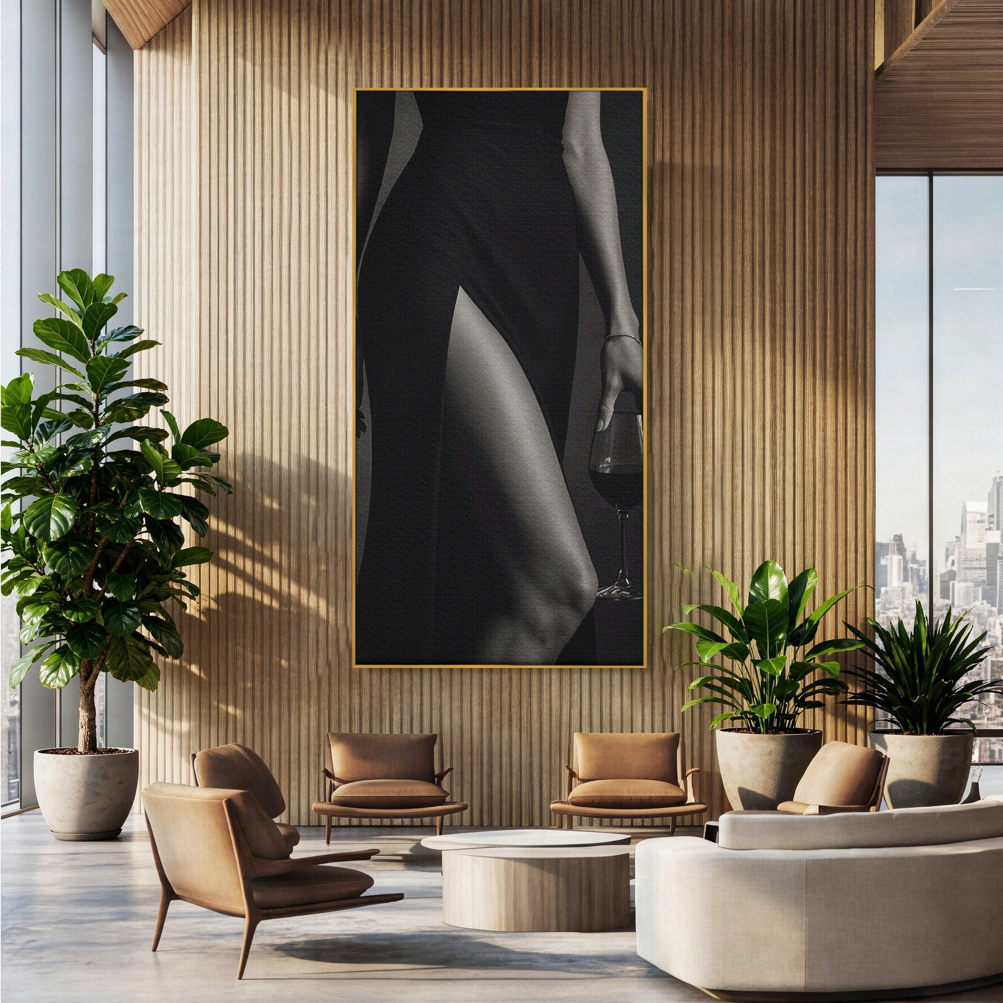 Tablou Canvas Premium LuxCanva® PI1044, Eleganta In Negru, Eleganta, Rochie, Femeie, Stil, Living, Dormitor, Culori Vibrante