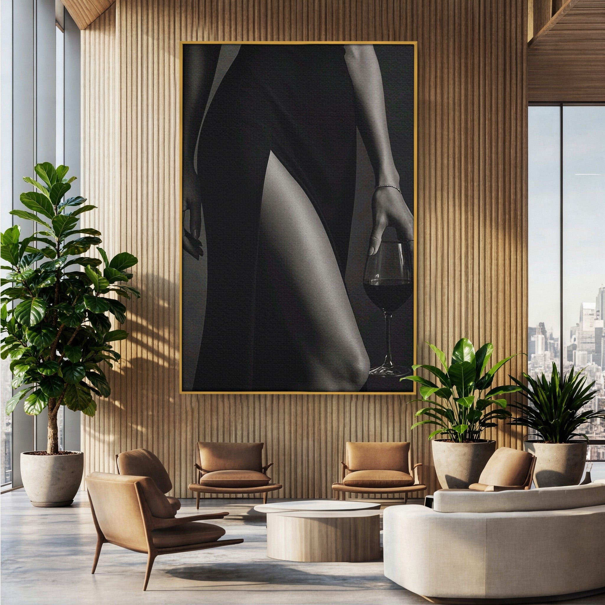 Tablou Canvas Premium LuxCanva® PI1044, Eleganta In Negru, Eleganta, Rochie, Femeie, Stil, Living, Dormitor, Culori Vibrante