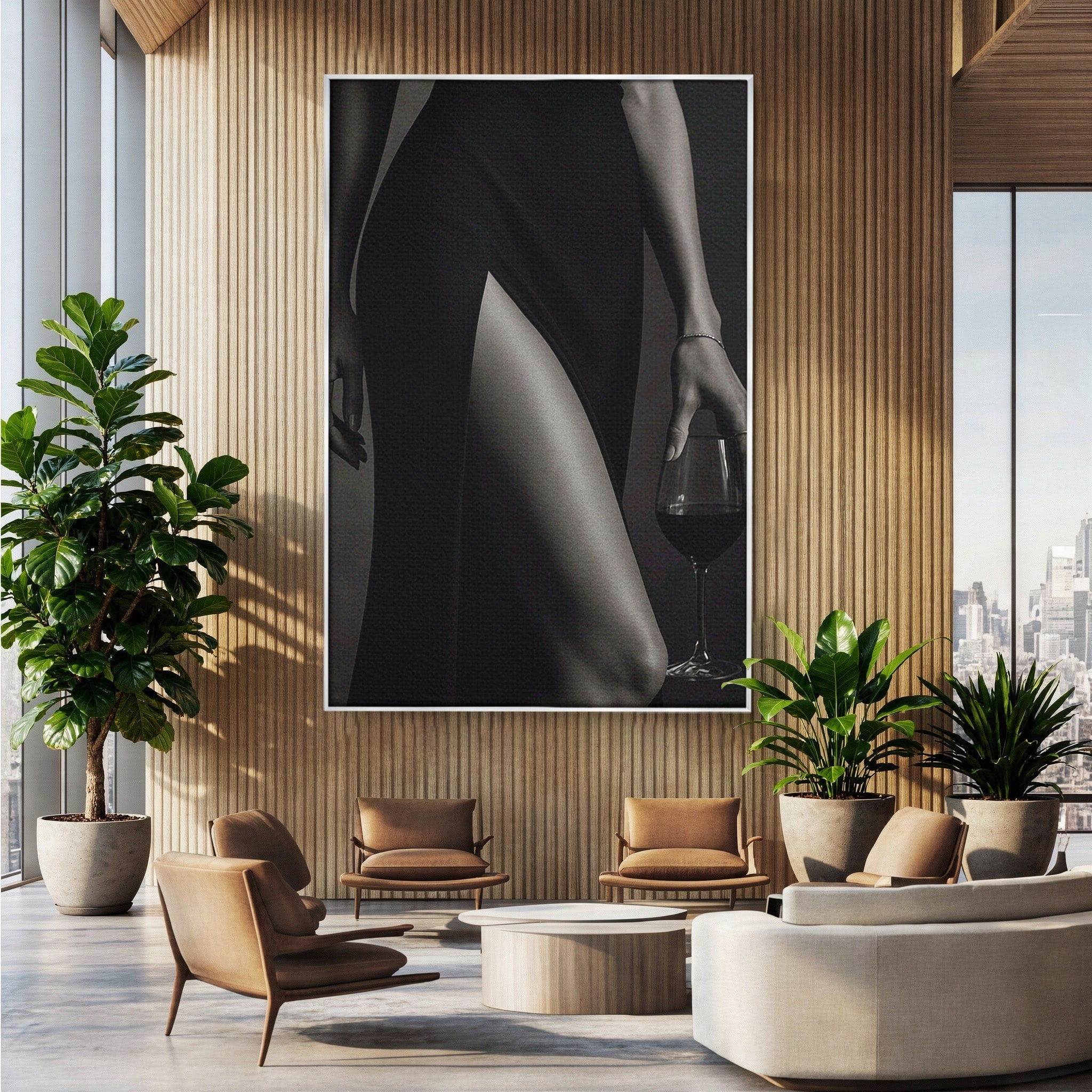 Tablou Canvas Premium LuxCanva® PI1044, Eleganta In Negru, Eleganta, Rochie, Femeie, Stil, Living, Dormitor, Culori Vibrante