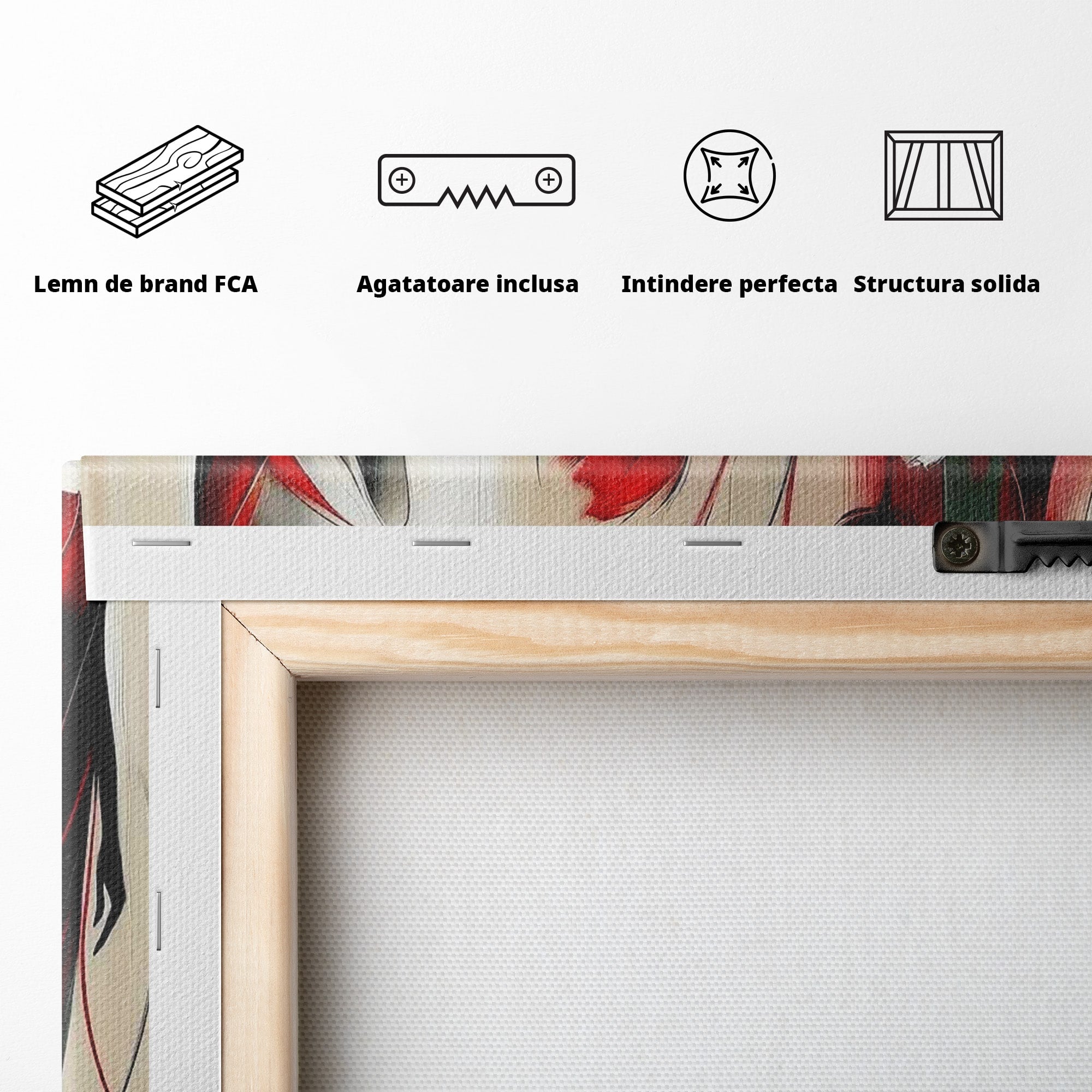 Tablou Canvas Premium LuxCanva® PI1047, Dansul Lalelelor, Flori, Femeie, Eleganta, Living, Arta, Culori Vibrante