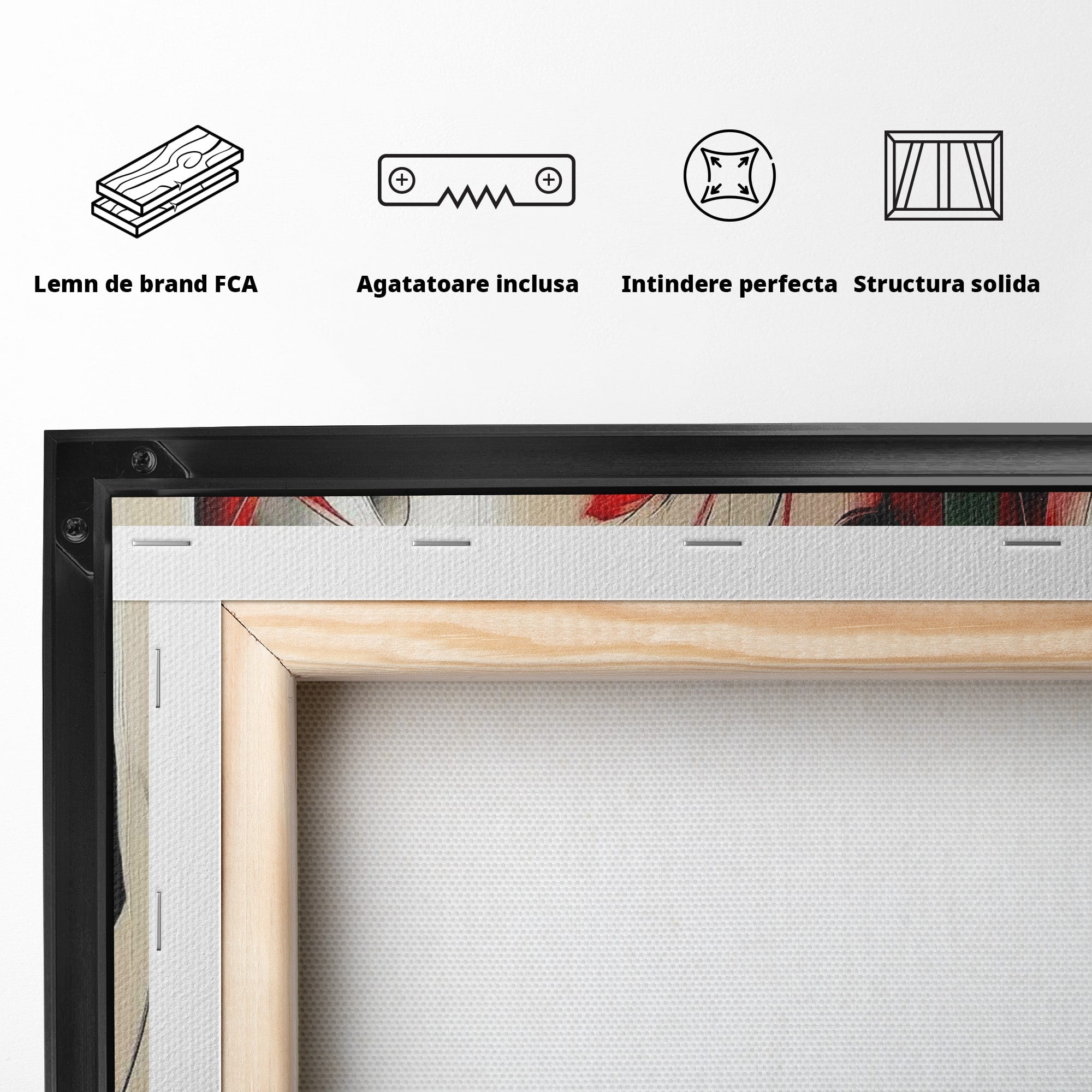Tablou Canvas Premium LuxCanva® PI1047, Dansul Lalelelor, Flori, Femeie, Eleganta, Living, Arta, Culori Vibrante