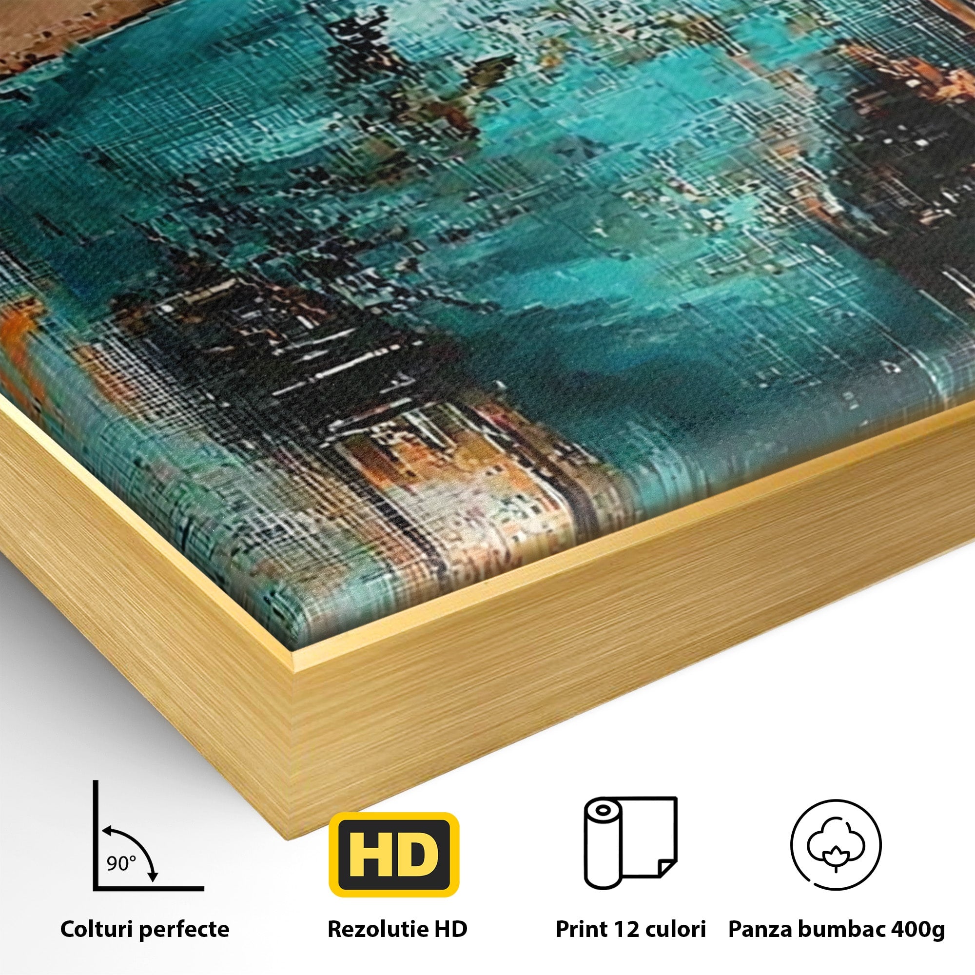 Tablou Canvas Premium LuxCanva® PI1048, Privire Misterioasa, Ochi, Frumusete, Portret, Mister, Lanterna, Living, Culori Vibrante