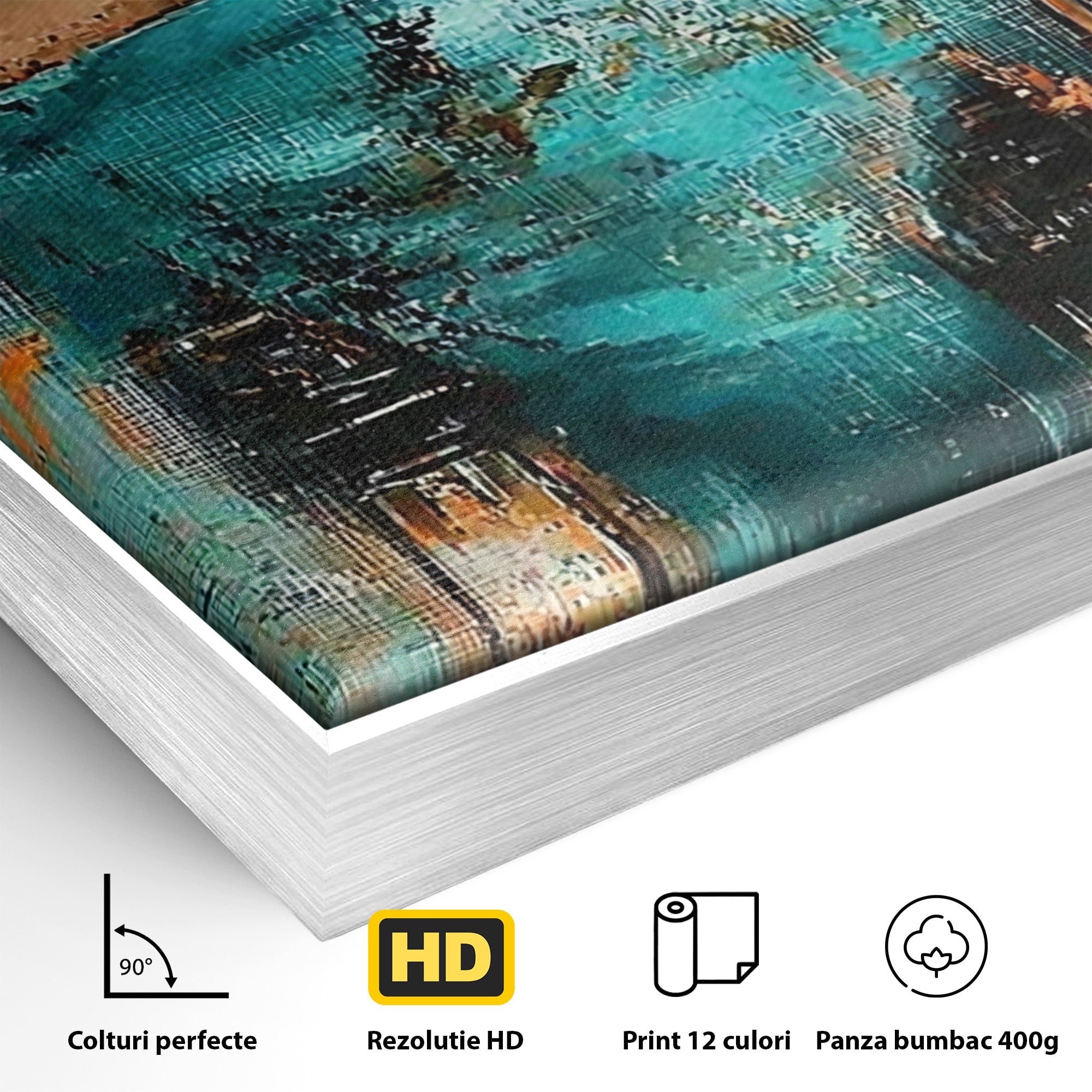 Tablou Canvas Premium LuxCanva® PI1048, Privire Misterioasa, Ochi, Frumusete, Portret, Mister, Lanterna, Living, Culori Vibrante