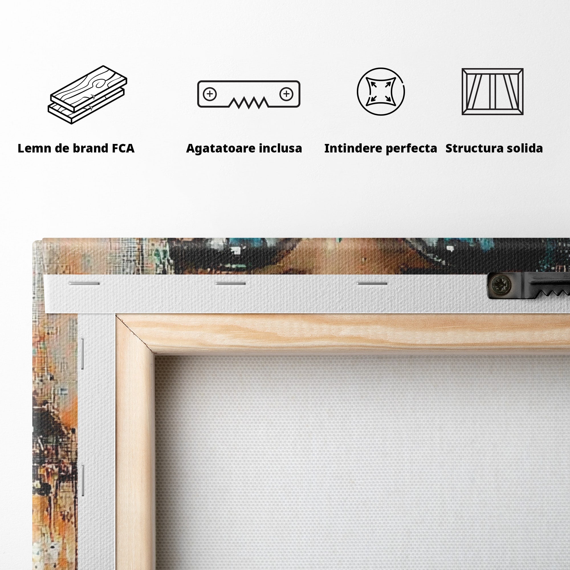 Tablou Canvas Premium LuxCanva® PI1048, Privire Misterioasa, Ochi, Frumusete, Portret, Mister, Lanterna, Living, Culori Vibrante