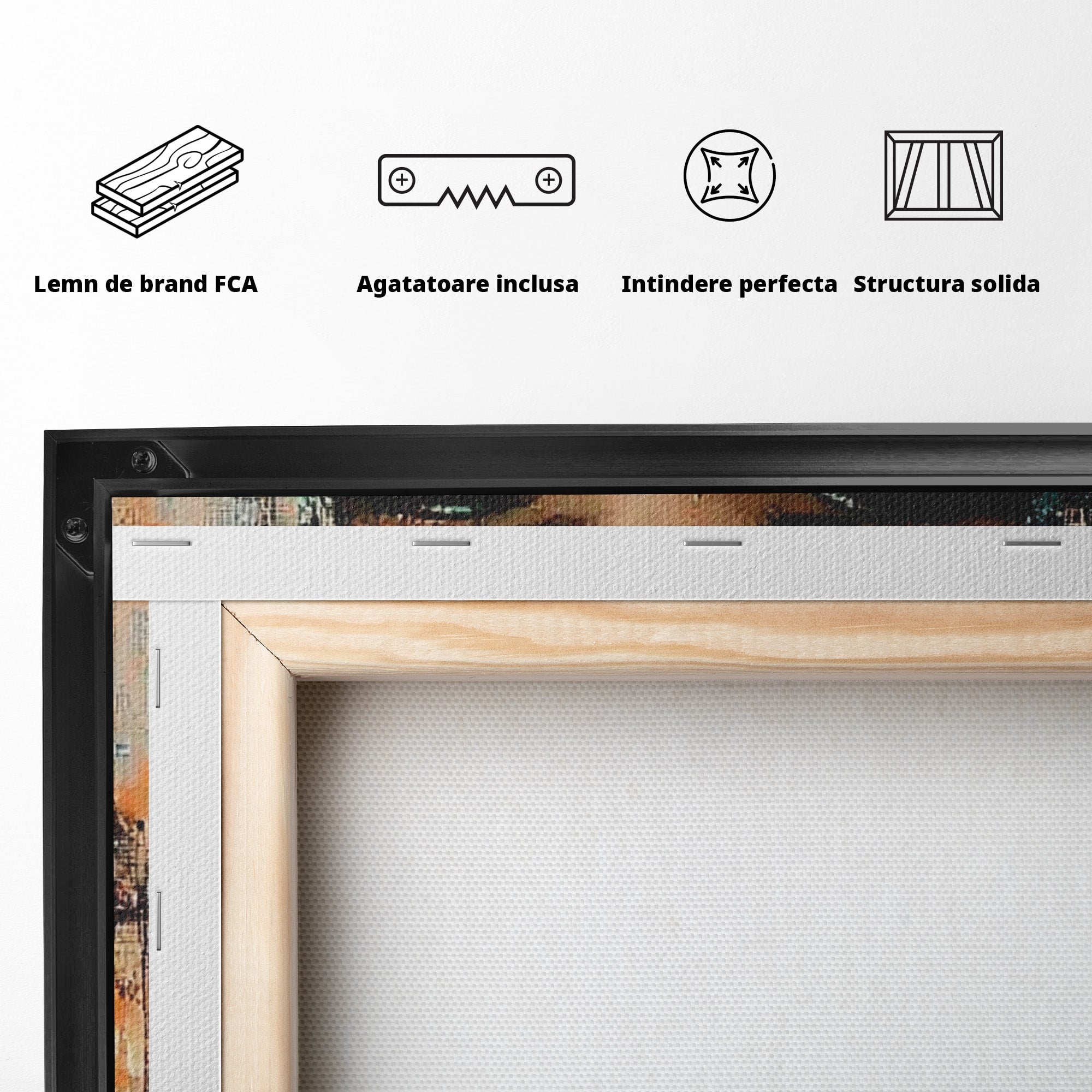 Tablou Canvas Premium LuxCanva® PI1048, Privire Misterioasa, Ochi, Frumusete, Portret, Mister, Lanterna, Living, Culori Vibrante