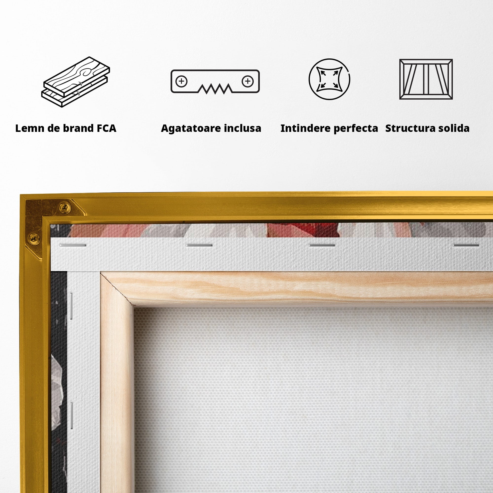 Tablou Canvas Premium LuxCanva® PI1049, Femeie Cu Floare, Femeie, Floare, Portret, Arta Abstracta, Dormitor, Culori Vibrante