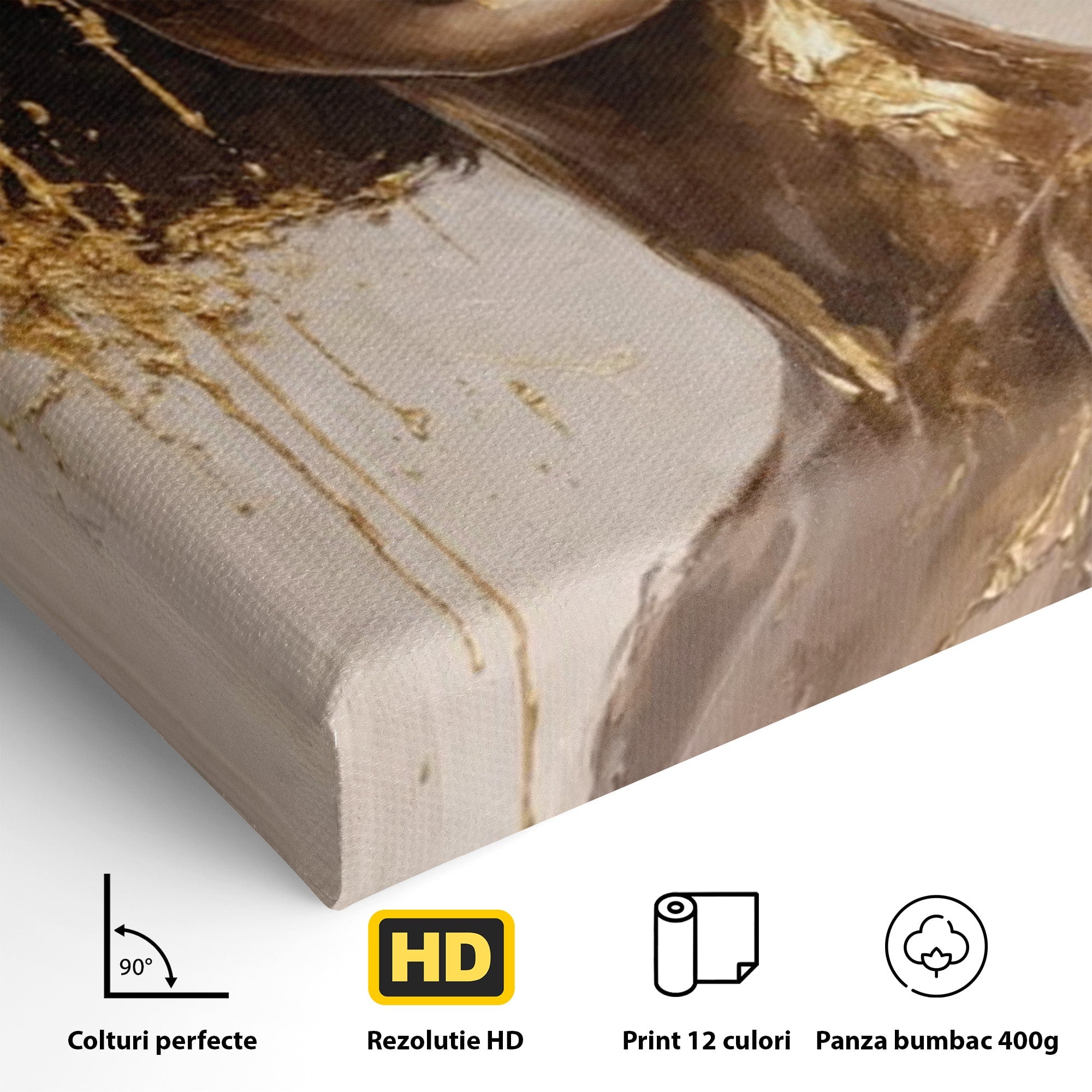 Tablou Canvas Premium LuxCanva® PI1050, Misterul Aurit, Portret, Femeie, Eleganta, Moda, Dormitor, Culori Vibrante