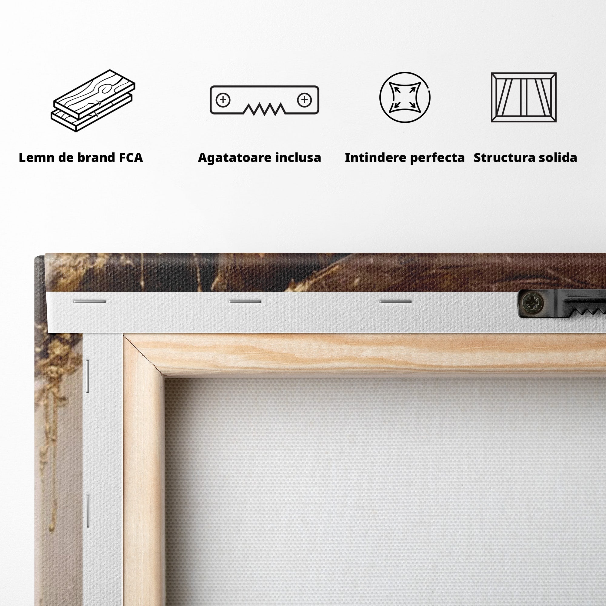 Tablou Canvas Premium LuxCanva® PI1050, Misterul Aurit, Portret, Femeie, Eleganta, Moda, Dormitor, Culori Vibrante