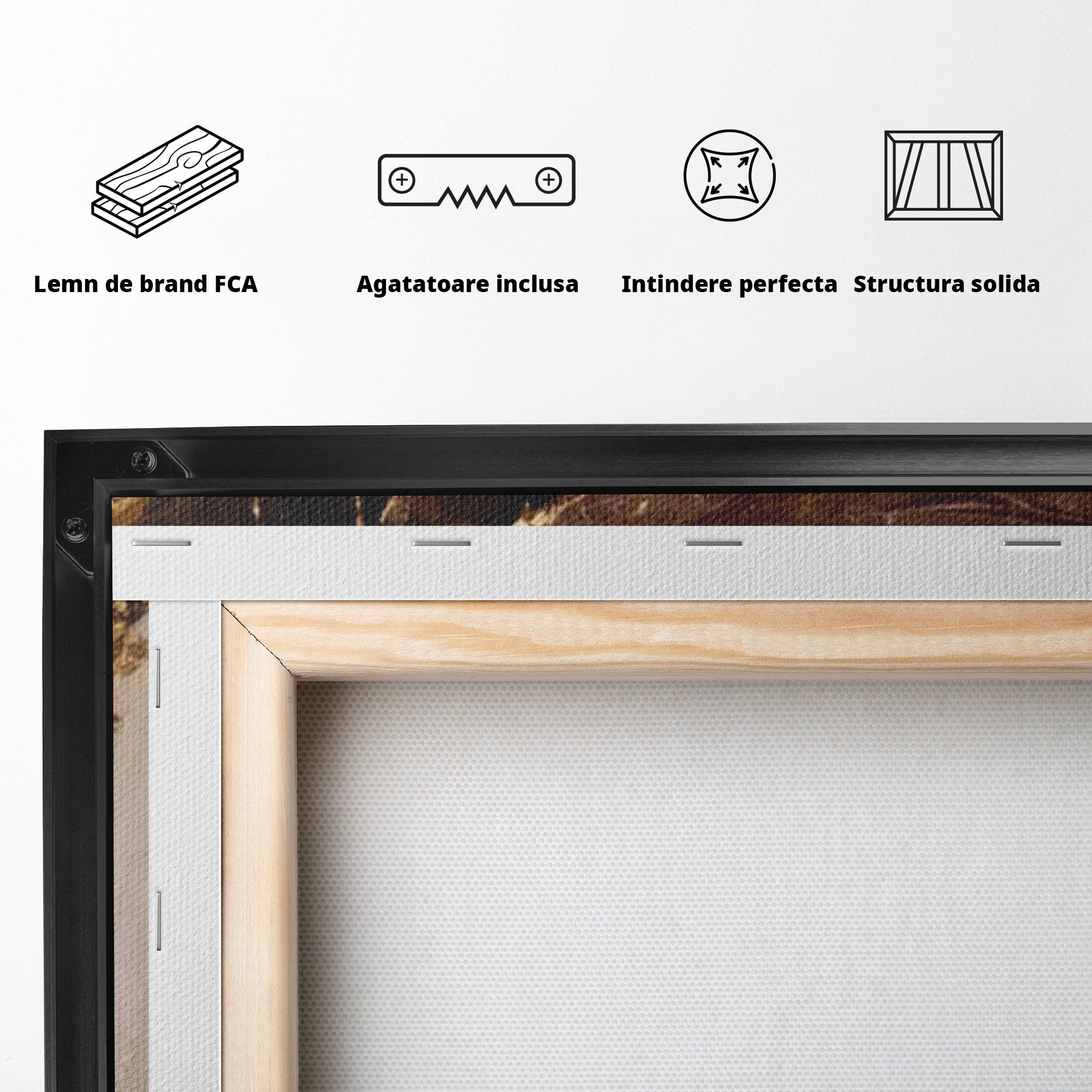 Tablou Canvas Premium LuxCanva® PI1050, Misterul Aurit, Portret, Femeie, Eleganta, Moda, Dormitor, Culori Vibrante