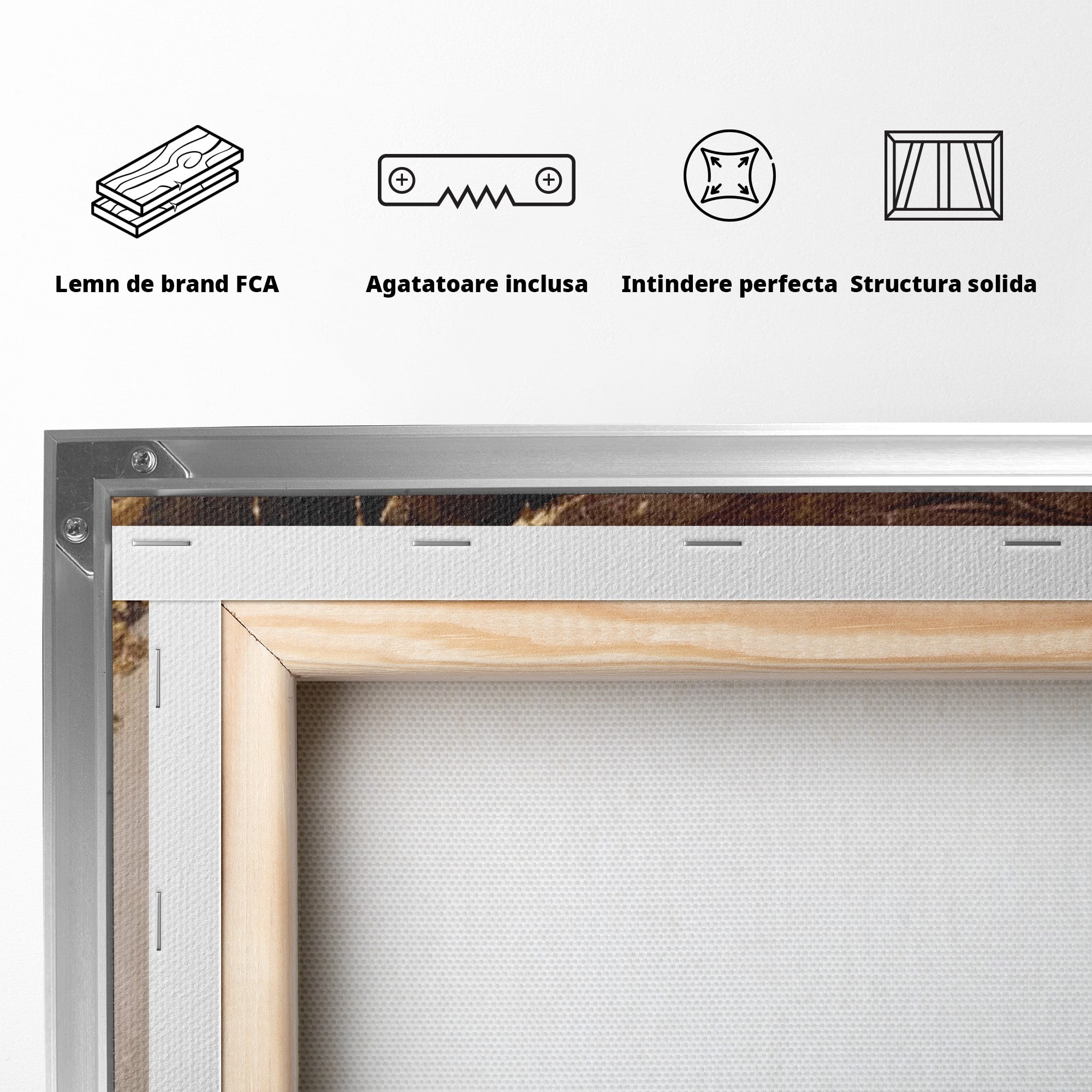 Tablou Canvas Premium LuxCanva® PI1050, Misterul Aurit, Portret, Femeie, Eleganta, Moda, Dormitor, Culori Vibrante