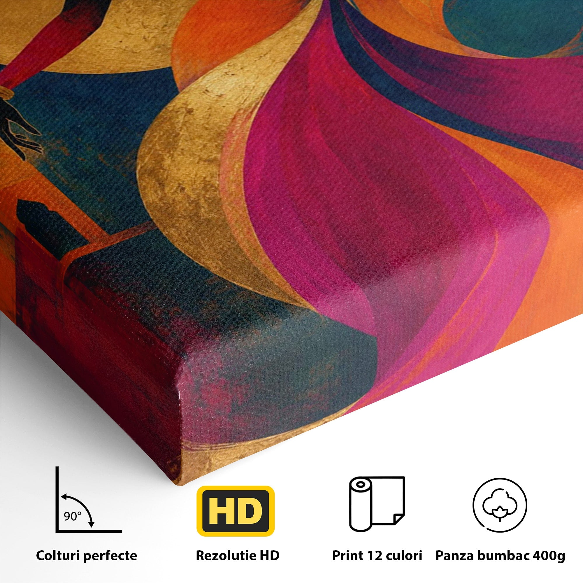 Tablou Canvas Premium LuxCanva® PI1055, Dansatoare Indiana, Dansatoare, India, Exotic, Cultura, Living, Culori Vibrante