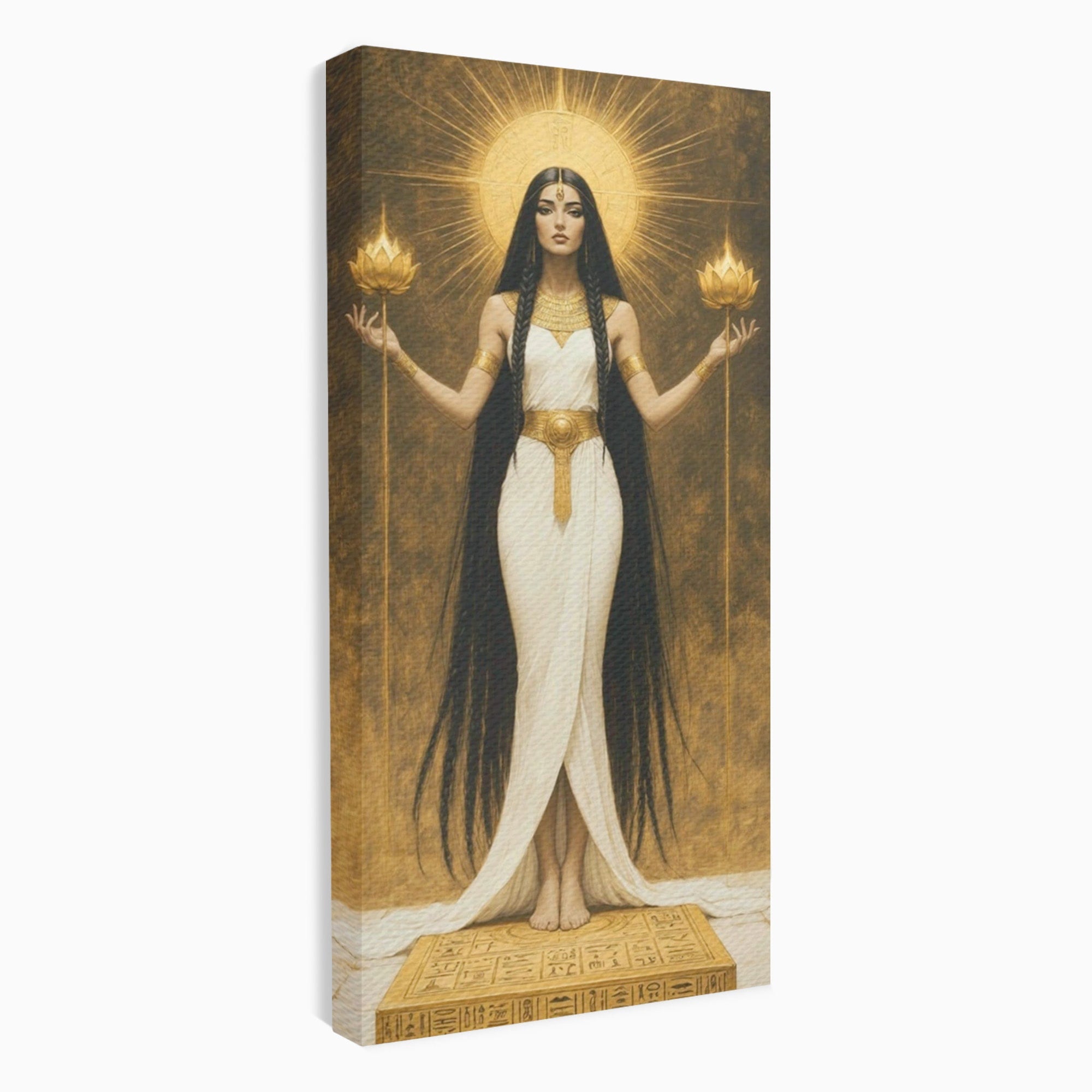 Tablou Canvas Premium LuxCanva® PI1056, Zeiță Egipteană, Zeiță, Egipt, Mistic, Antichitate, Simbolism, Dormitor, Living, Culori Vibrante