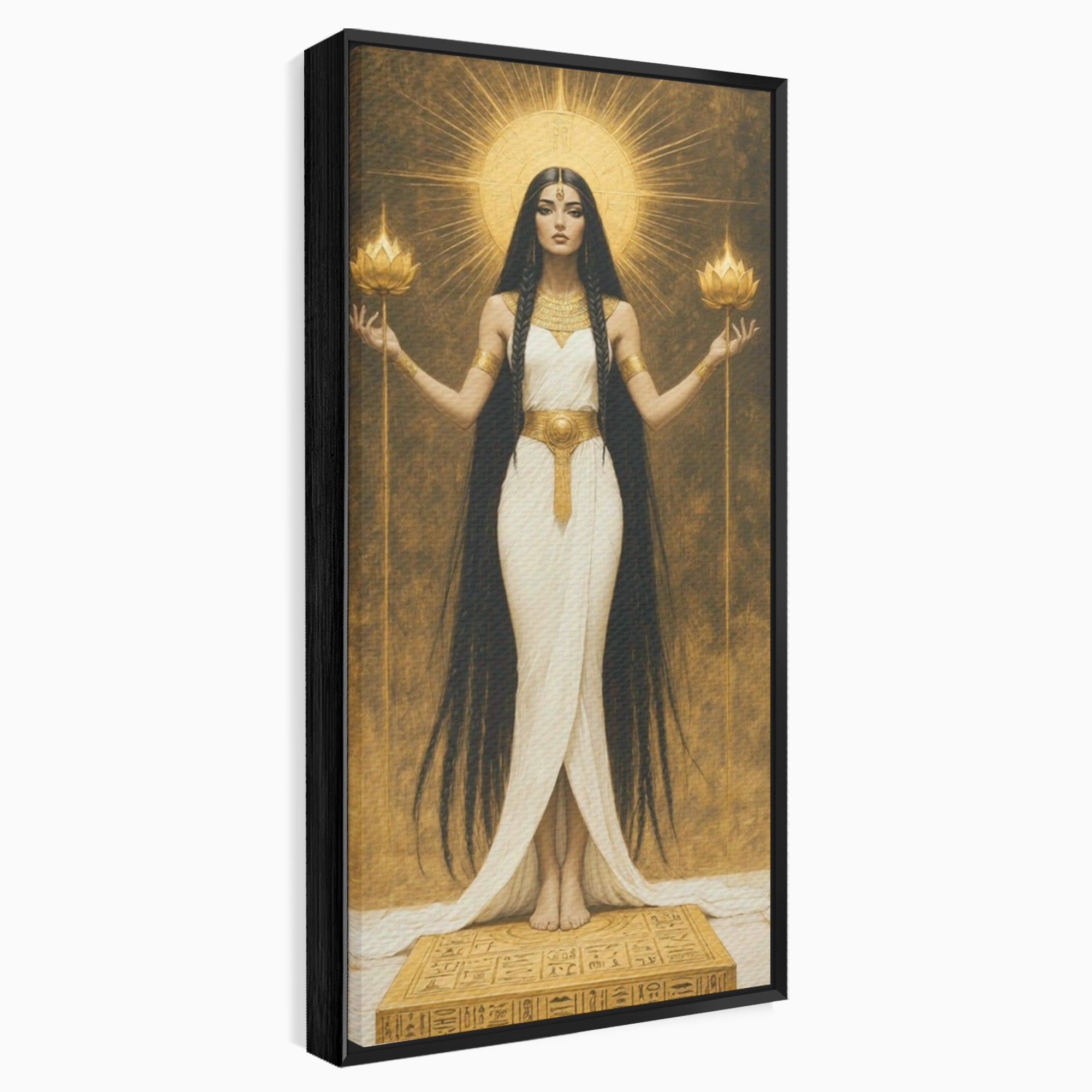 Tablou Canvas Premium LuxCanva® PI1056, Zeiță Egipteană, Zeiță, Egipt, Mistic, Antichitate, Simbolism, Dormitor, Living, Culori Vibrante