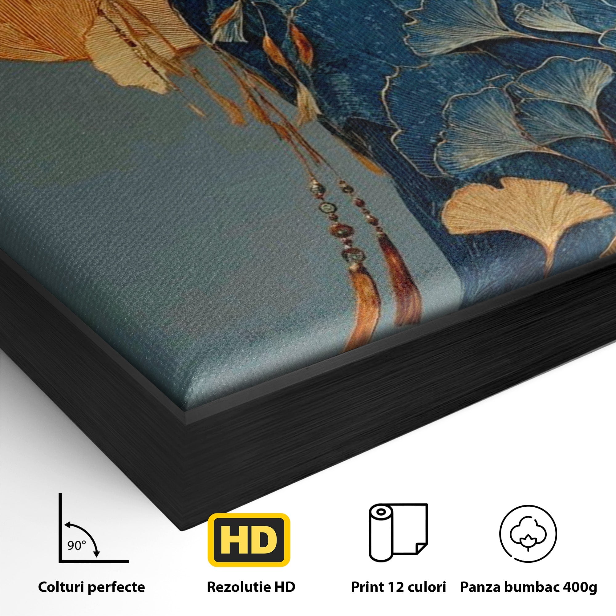 Tablou Canvas Premium LuxCanva® PI1058, Silueta Muzicala Sub Luna, Instrument, Muzica, Luna, Living, Arta, Culori Vibrante