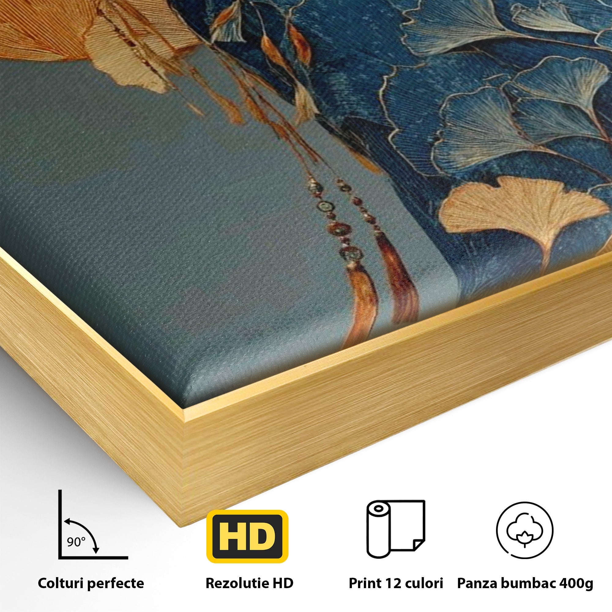 Tablou Canvas Premium LuxCanva® PI1058, Silueta Muzicala Sub Luna, Instrument, Muzica, Luna, Living, Arta, Culori Vibrante